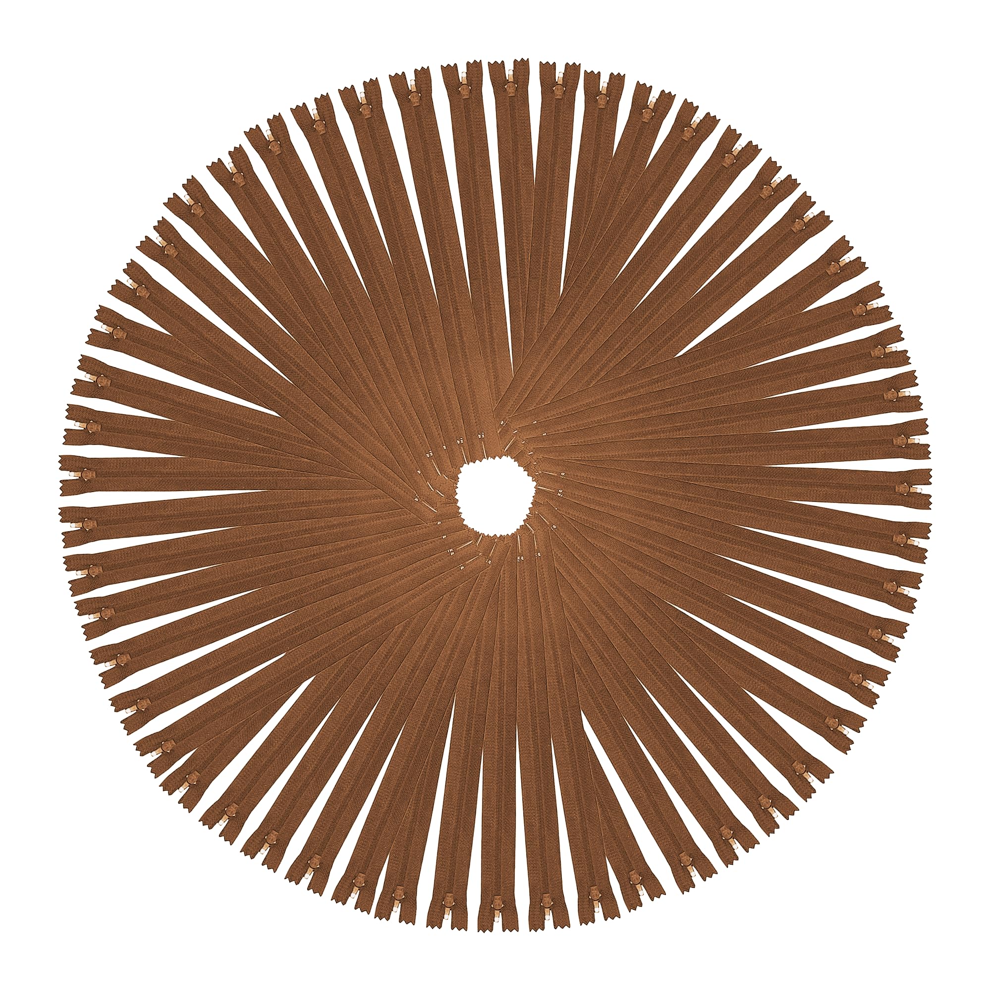 Mandala Crafts Brown Nylon Zippers for Sewing Zipper in Bulk - Brown Zippers Sewing Supplies - Brown Sewing Zippers for Tailor Zipper Replacement