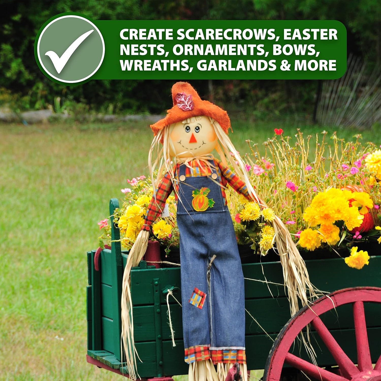 Mandala Crafts Matte Raffia Ribbon for Gift Wrapping - Raffia Natural Ribbon Bulk Roll - Twisted Paper Ribbon Twine Ribbon Raffia String for Weaving Decoration