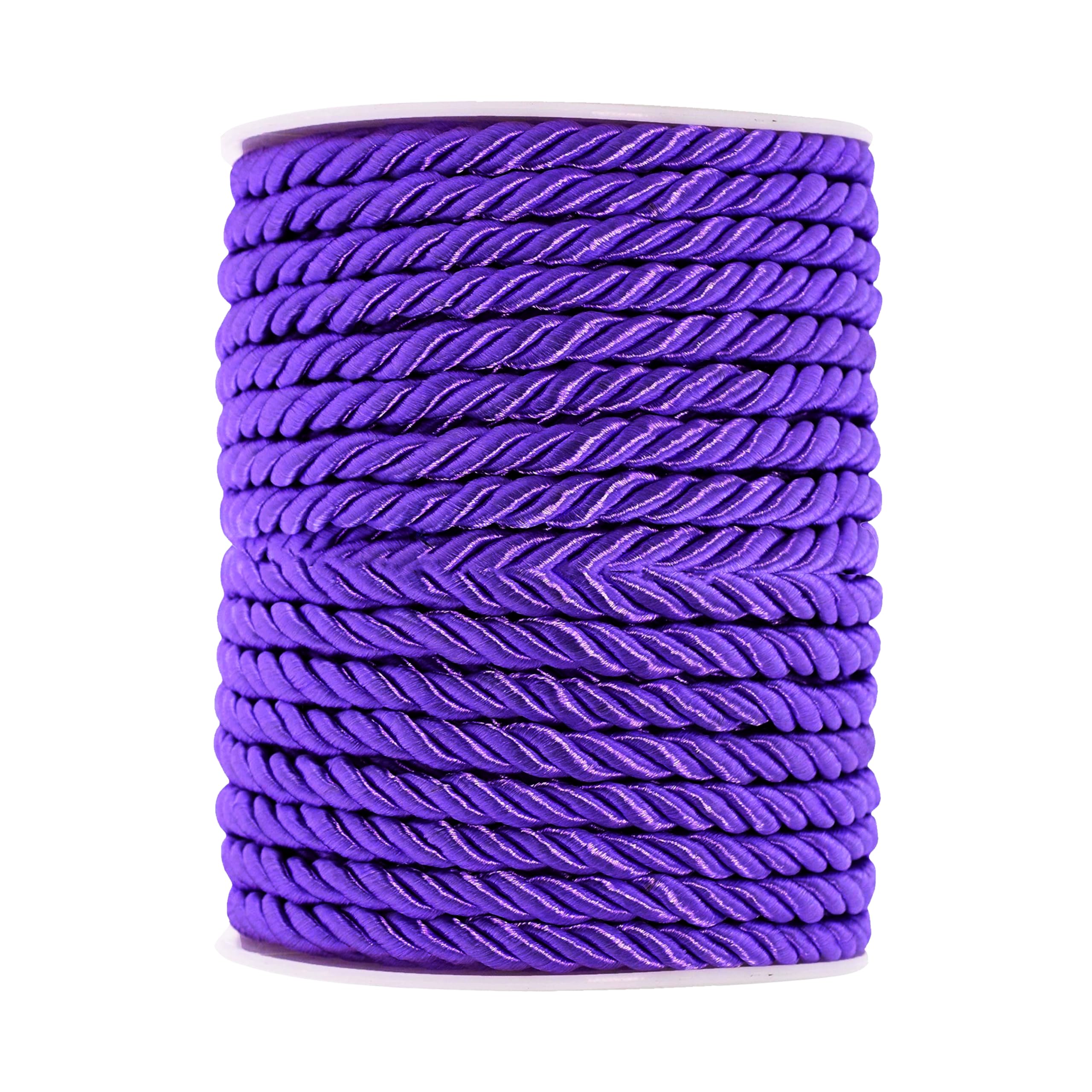 Mandala Crafts Twisted Cord Trim Decorative Rope for Crafts - Rope Braided Cord - Twisted Rope Trim for Upholstery Cording Handfasting Graduation Cord