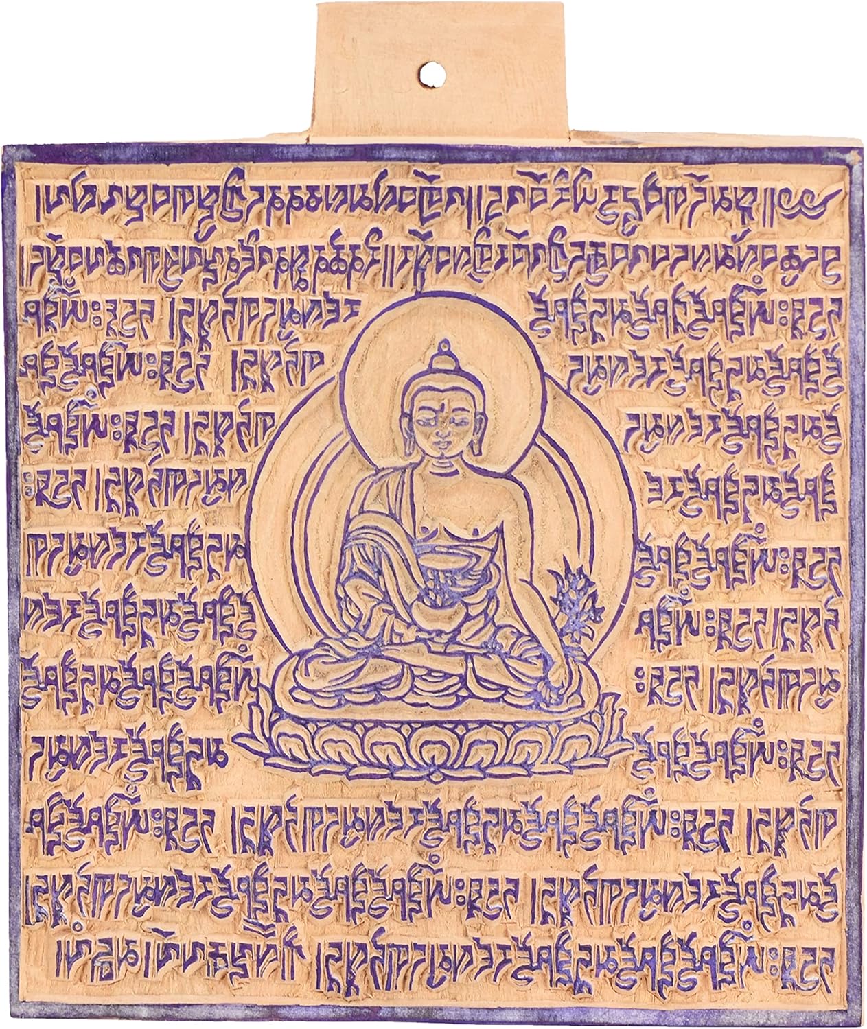 Mudra Crafts Medicine Buddha Tibetan Prayer Flags Make Your Own Printing Block DIY Prayer Flags Making Kit with Blank Prayer Flags - Large 7 Inches Nepalese Prayer Flags DIY Kit