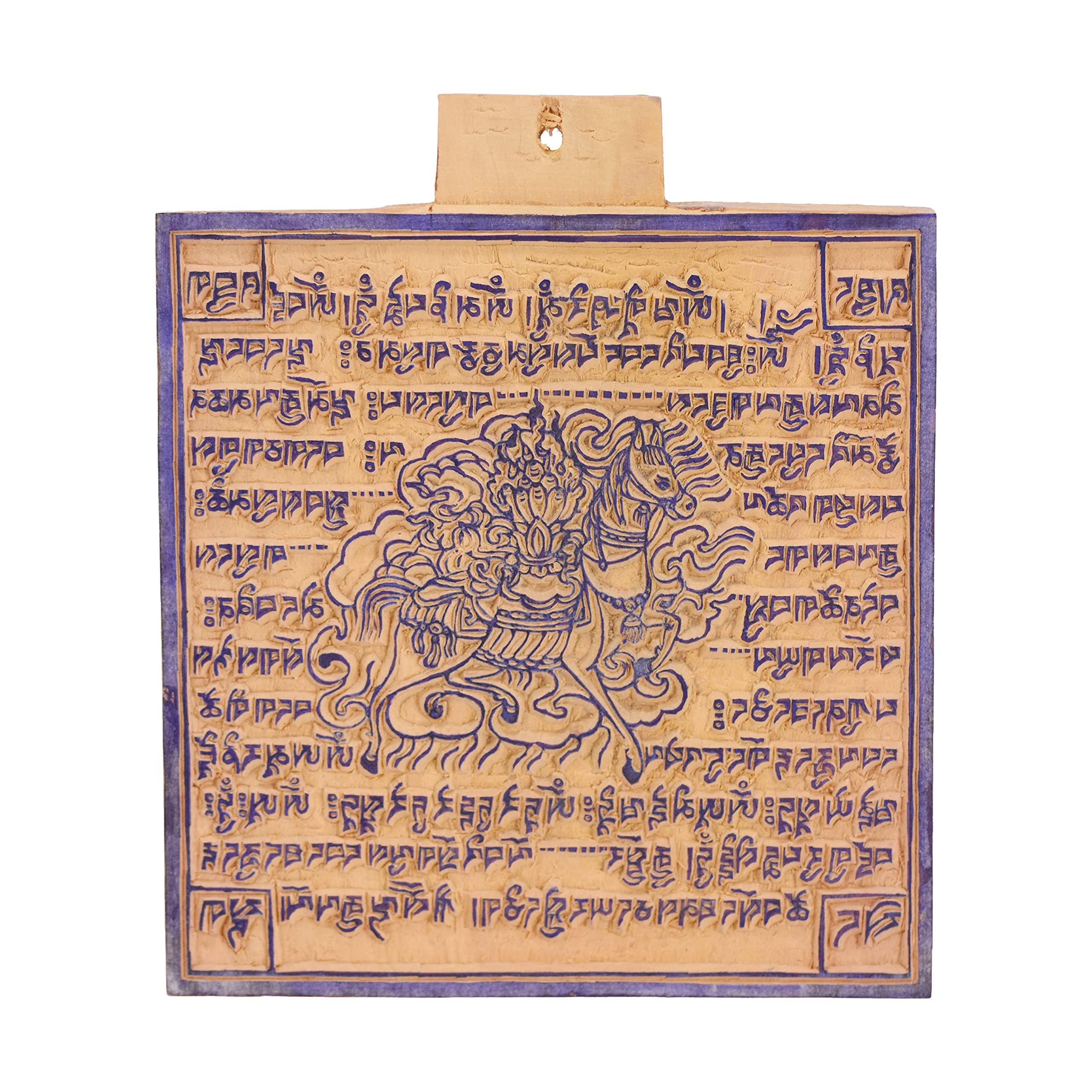 Mudra Crafts Lungta Tibetan Prayer Flags Make Your Own Printing Block DIY Prayer Flags Making Kit with Blank Prayer Flags - Large 7 Inches Nepalese Prayer Flags DIY Kit