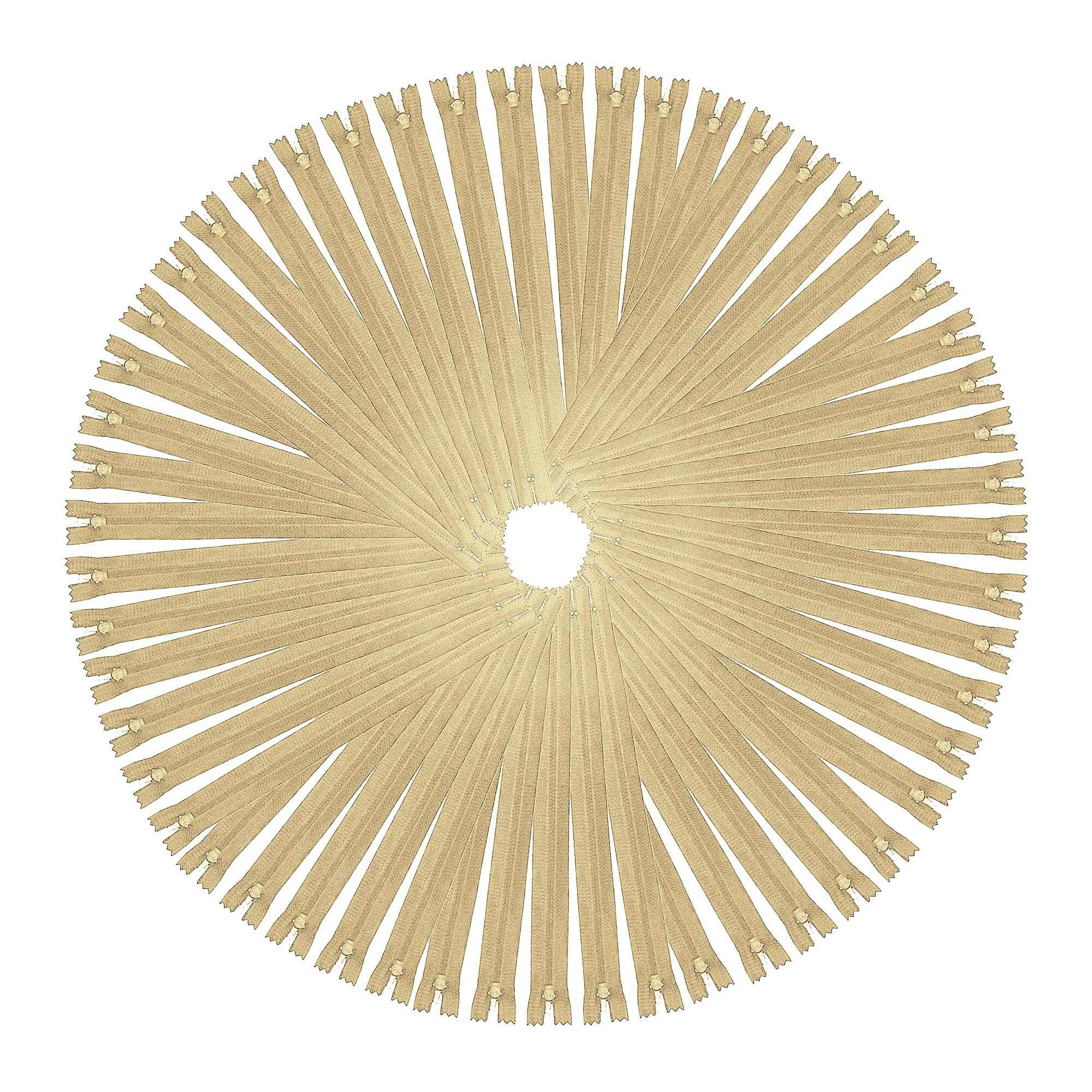 Mandala Crafts Khaki Nylon Zippers for Sewing Khaki Zipper in Bulk - Khaki Sewing Zippers for Tailor Zipper Replacement