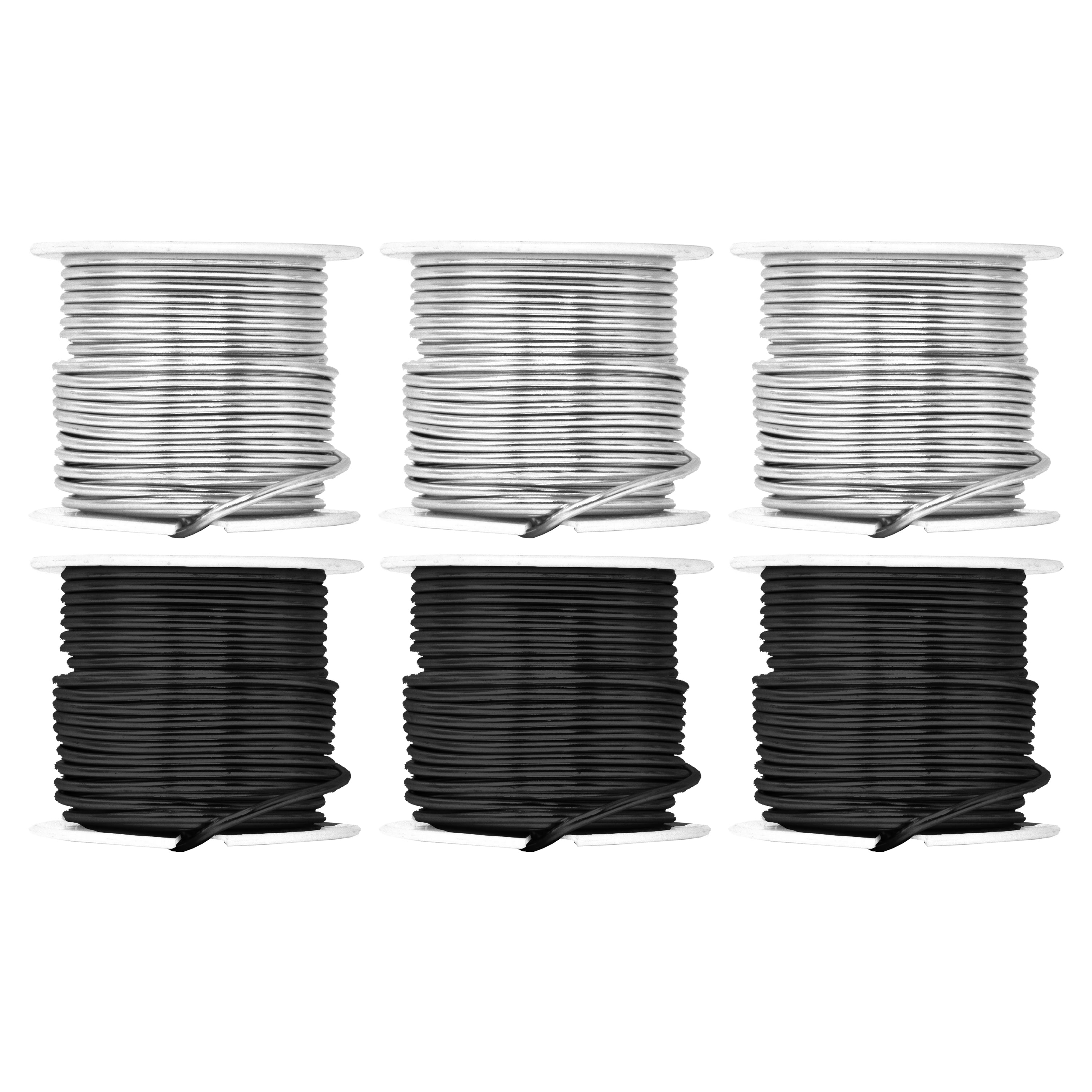 Mandala Crafts Anodized Aluminum Wire for Sculpting, Armature, Jewelry Making, Gem Metal Wrap, Garden, Colored and Soft, Assorted 6 Rolls