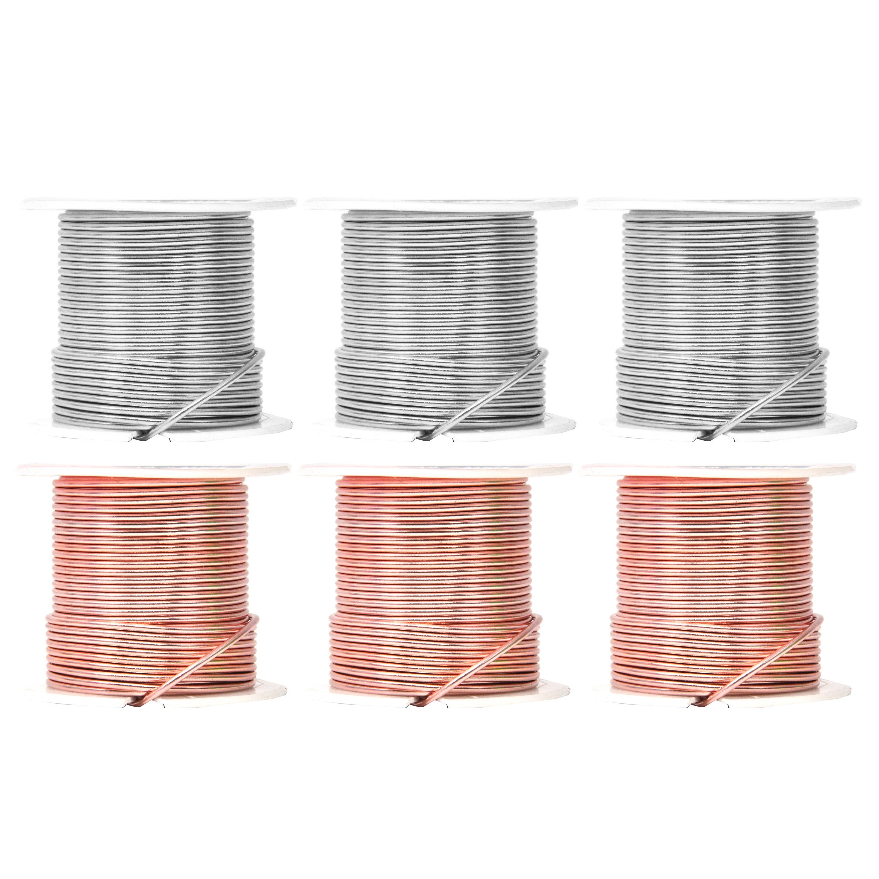 Mandala Crafts Anodized Aluminum Wire for Sculpting, Armature, Jewelry Making, Gem Metal Wrap, Garden, Colored and Soft, Assorted 6 Rolls