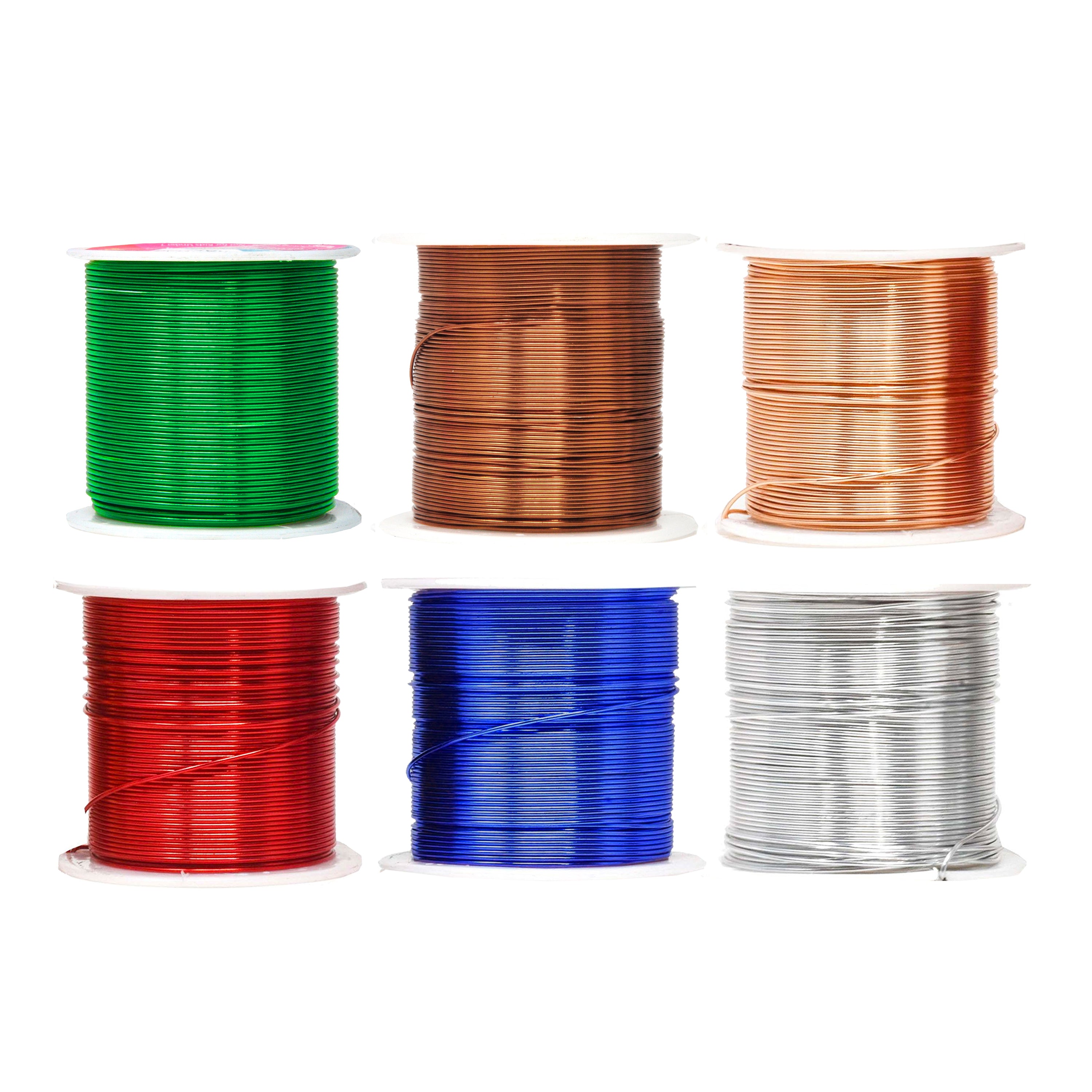 Mandala Crafts Anodized Aluminum Wire for Sculpting, Armature, Jewelry Making, Gem Metal Wrap, Garden, Colored and Soft, Assorted 6 Rolls