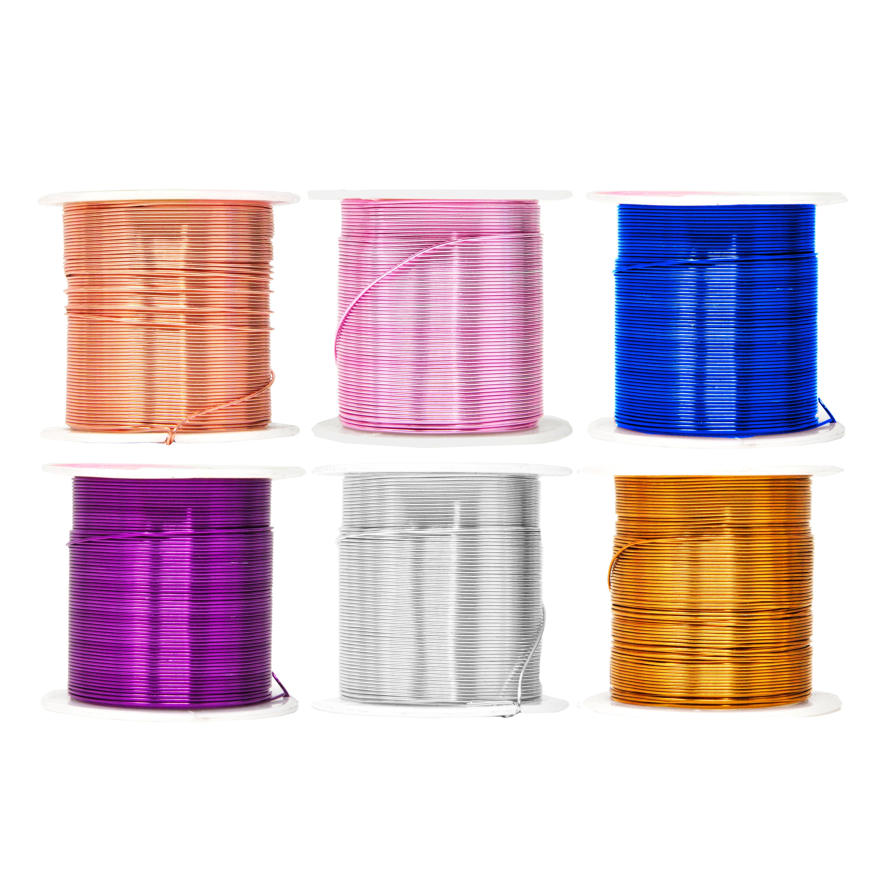 Mandala Crafts Anodized Aluminum Wire for Sculpting, Armature, Jewelry Making, Gem Metal Wrap, Garden, Colored and Soft, Assorted 6 Rolls