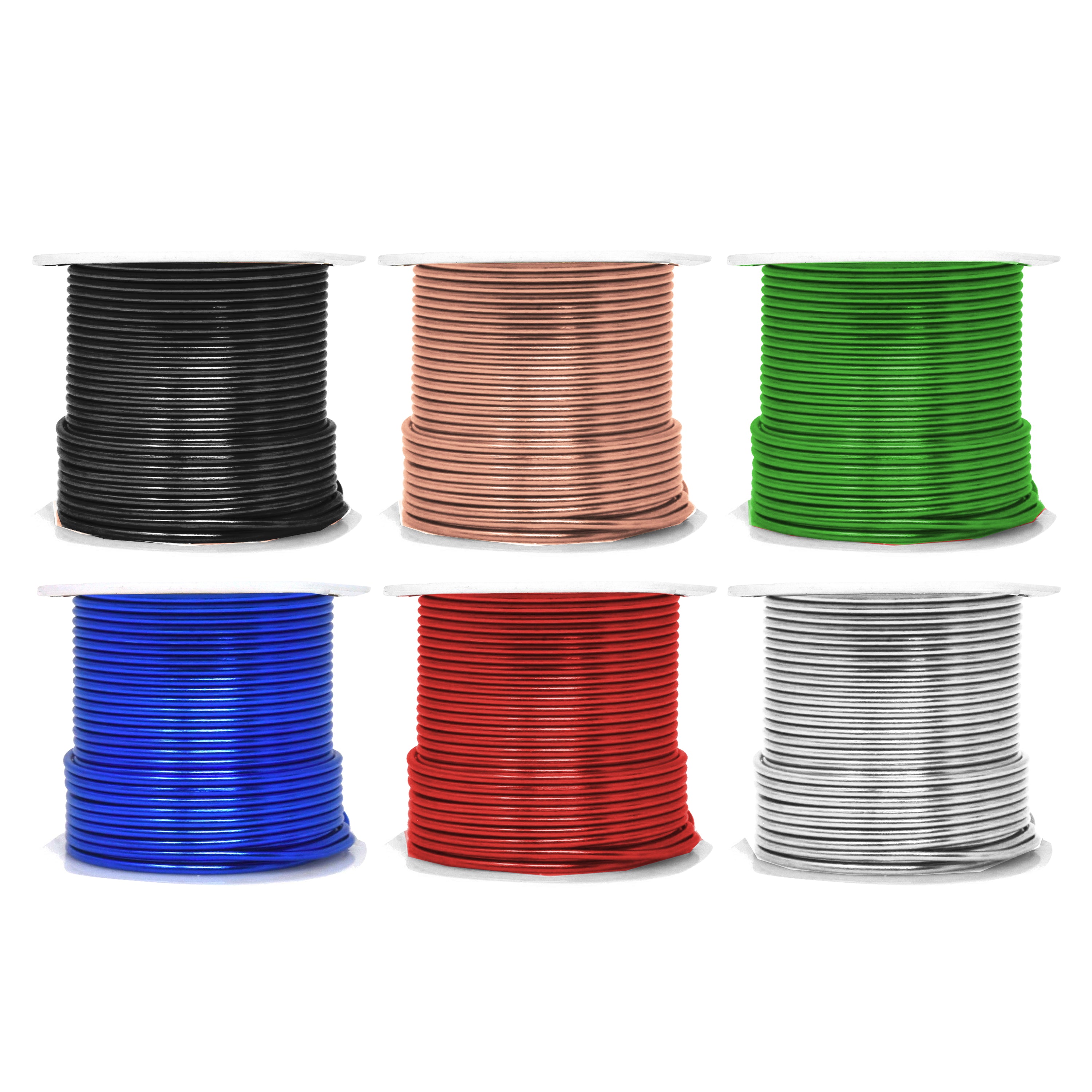 Mandala Crafts Anodized Aluminum Wire for Sculpting, Armature, Jewelry Making, Gem Metal Wrap, Garden, Colored and Soft, Assorted 6 Rolls