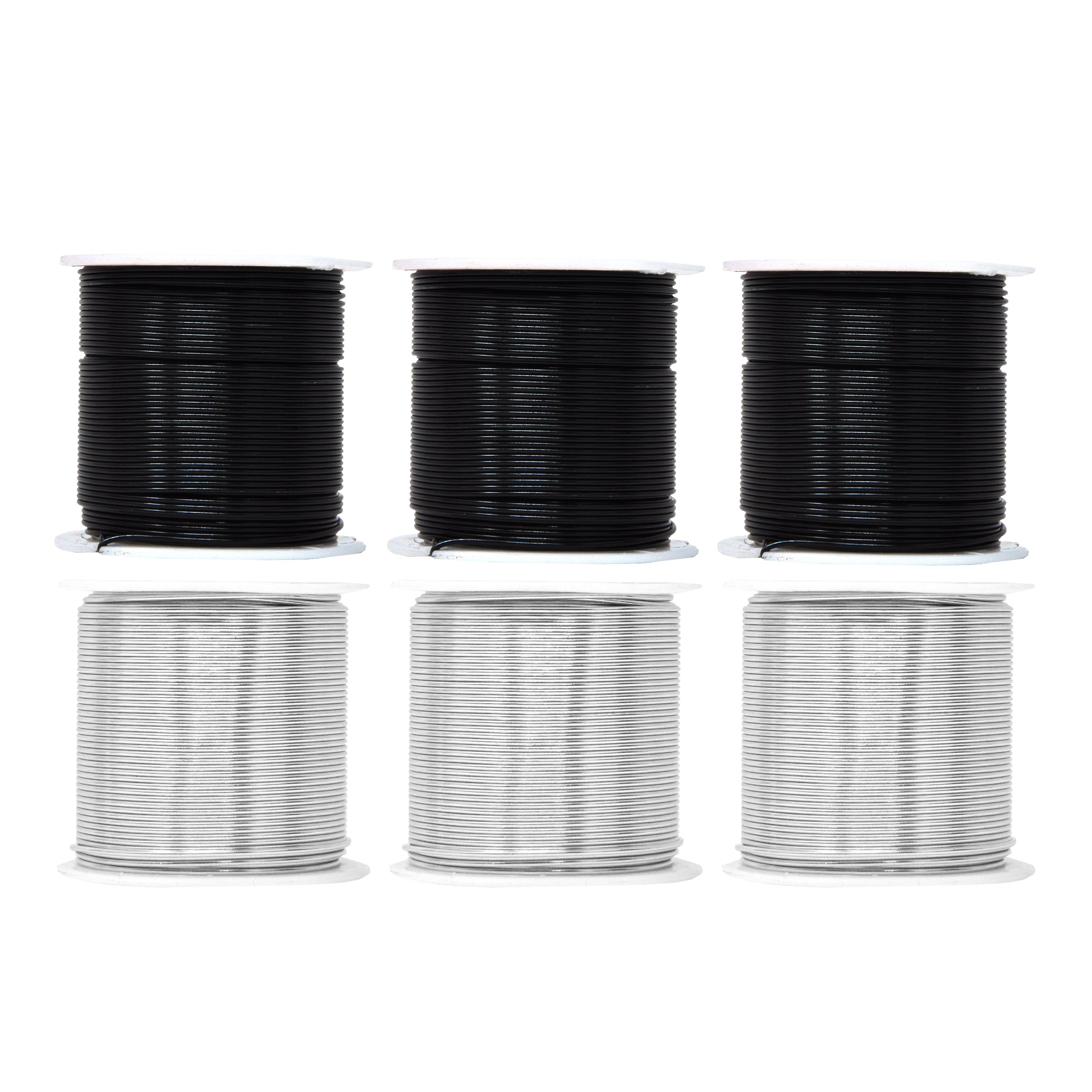 Mandala Crafts Anodized Aluminum Wire for Sculpting, Armature, Jewelry Making, Gem Metal Wrap, Garden, Colored and Soft, Assorted 6 Rolls