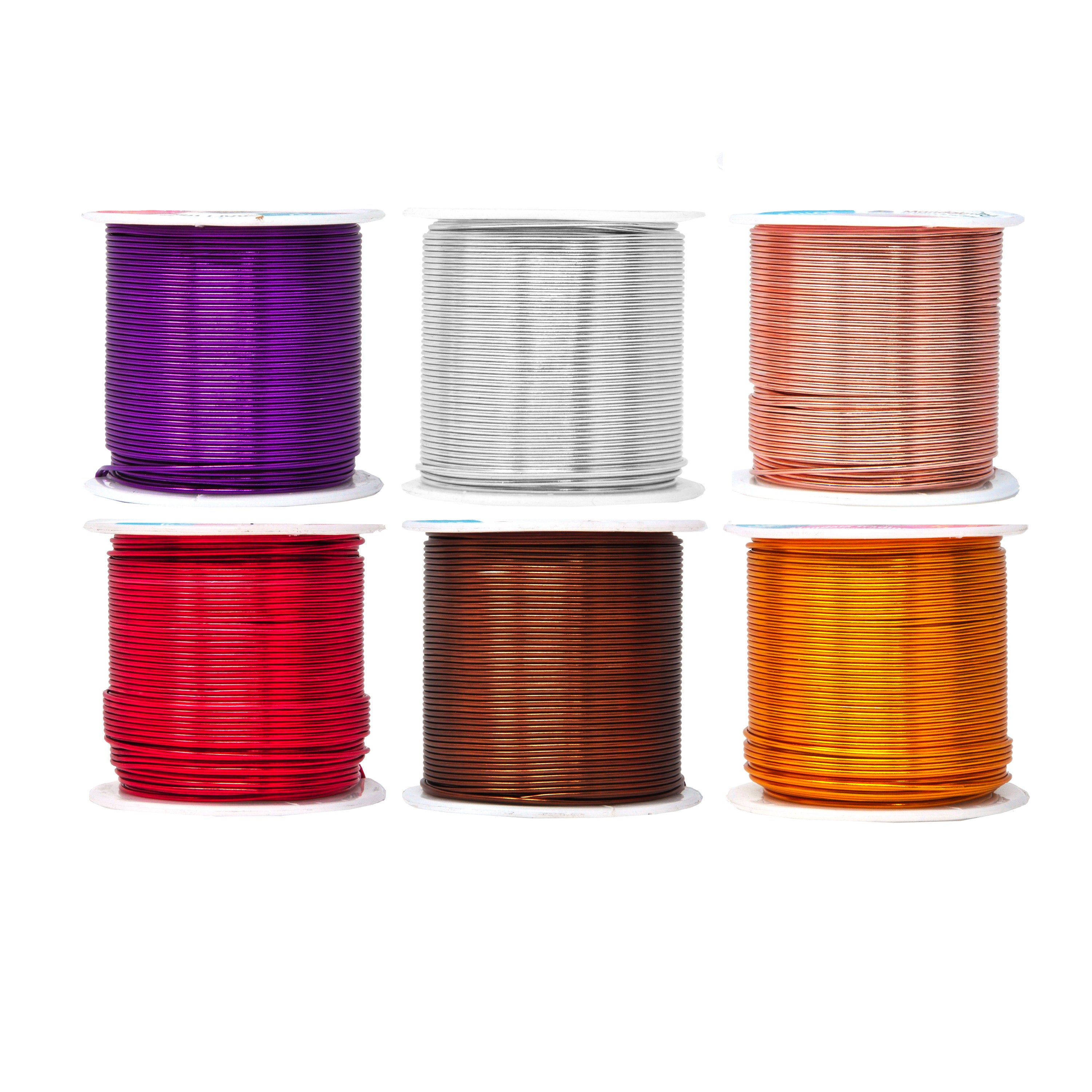 Mandala Crafts Anodized Aluminum Wire for Sculpting, Armature, Jewelry Making, Gem Metal Wrap, Garden, Colored and Soft, Assorted 6 Rolls