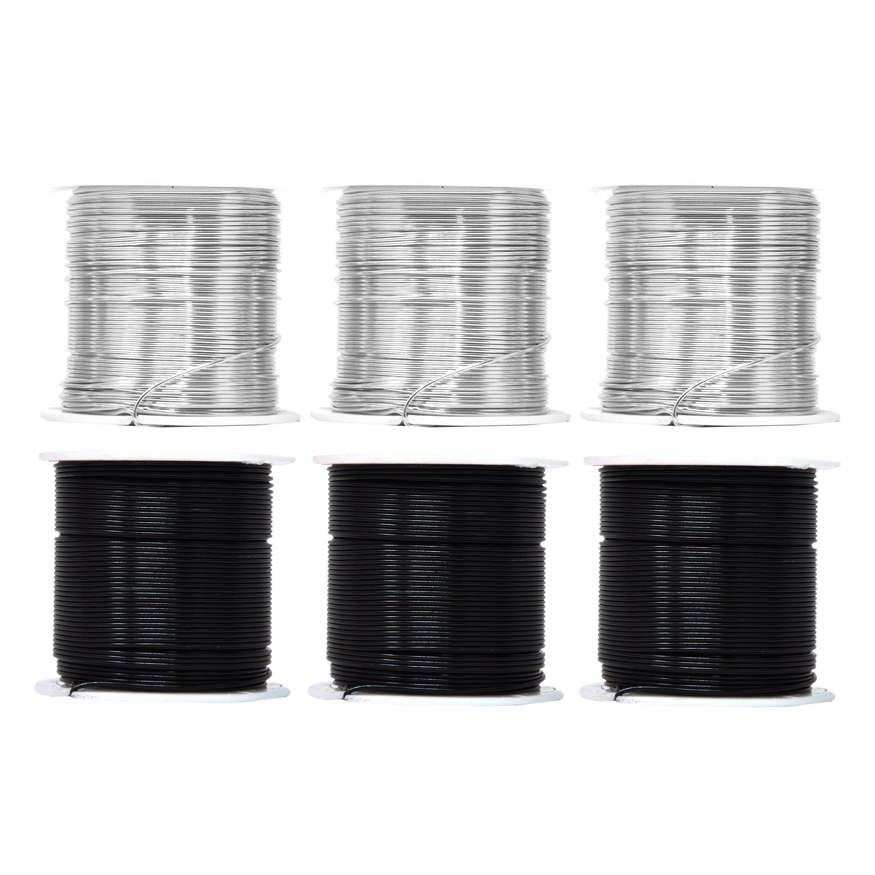 Mandala Crafts Anodized Aluminum Wire for Sculpting, Armature, Jewelry Making, Gem Metal Wrap, Garden, Colored and Soft, Assorted 6 Rolls