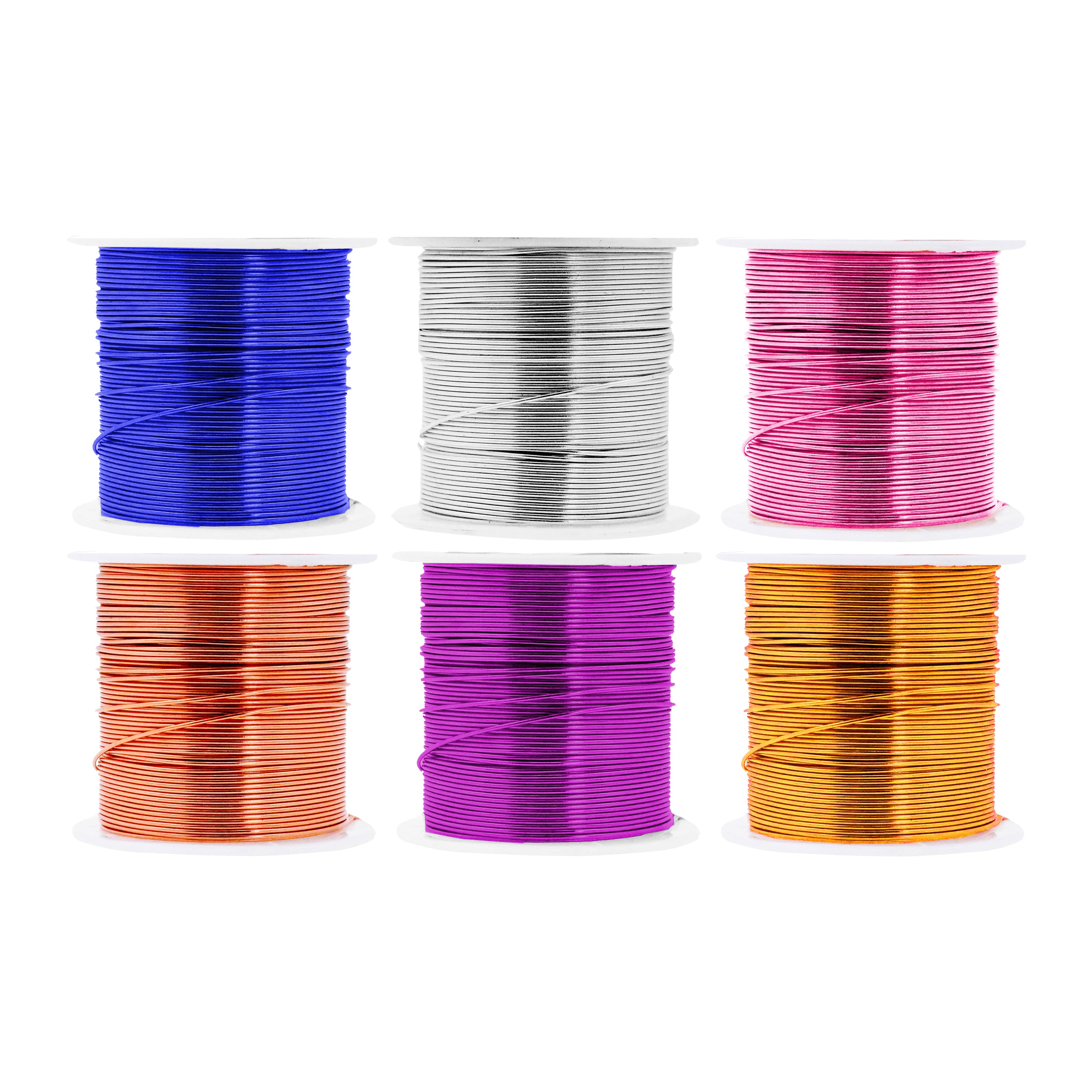 Mandala Crafts Anodized Aluminum Wire for Sculpting, Armature, Jewelry Making, Gem Metal Wrap, Garden, Colored and Soft, Assorted 6 Rolls