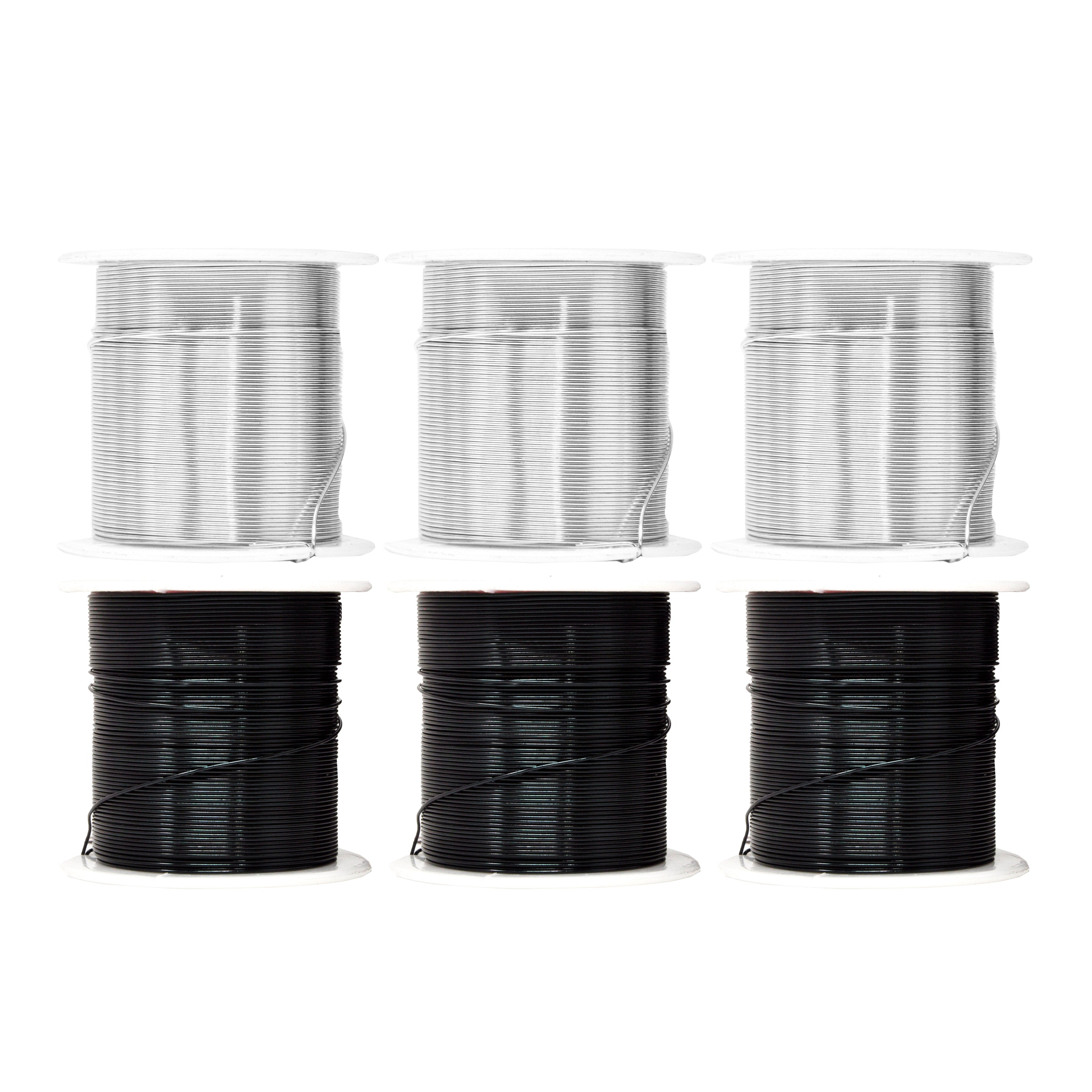 Mandala Crafts Anodized Aluminum Wire for Sculpting, Armature, Jewelry Making, Gem Metal Wrap, Garden, Colored and Soft, Assorted 6 Rolls