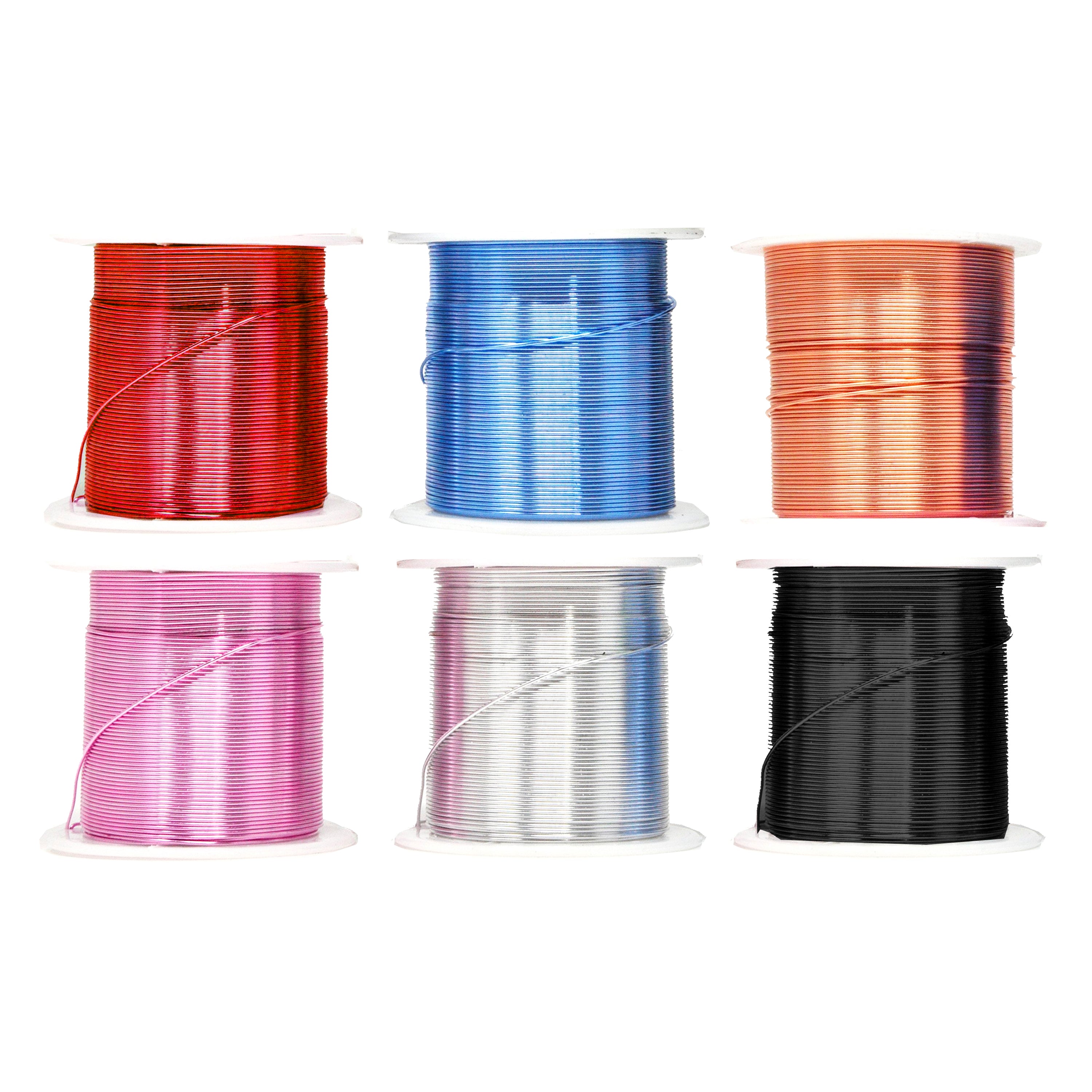 Mandala Crafts Anodized Aluminum Wire for Sculpting, Armature, Jewelry Making, Gem Metal Wrap, Garden, Colored and Soft, Assorted 6 Rolls
