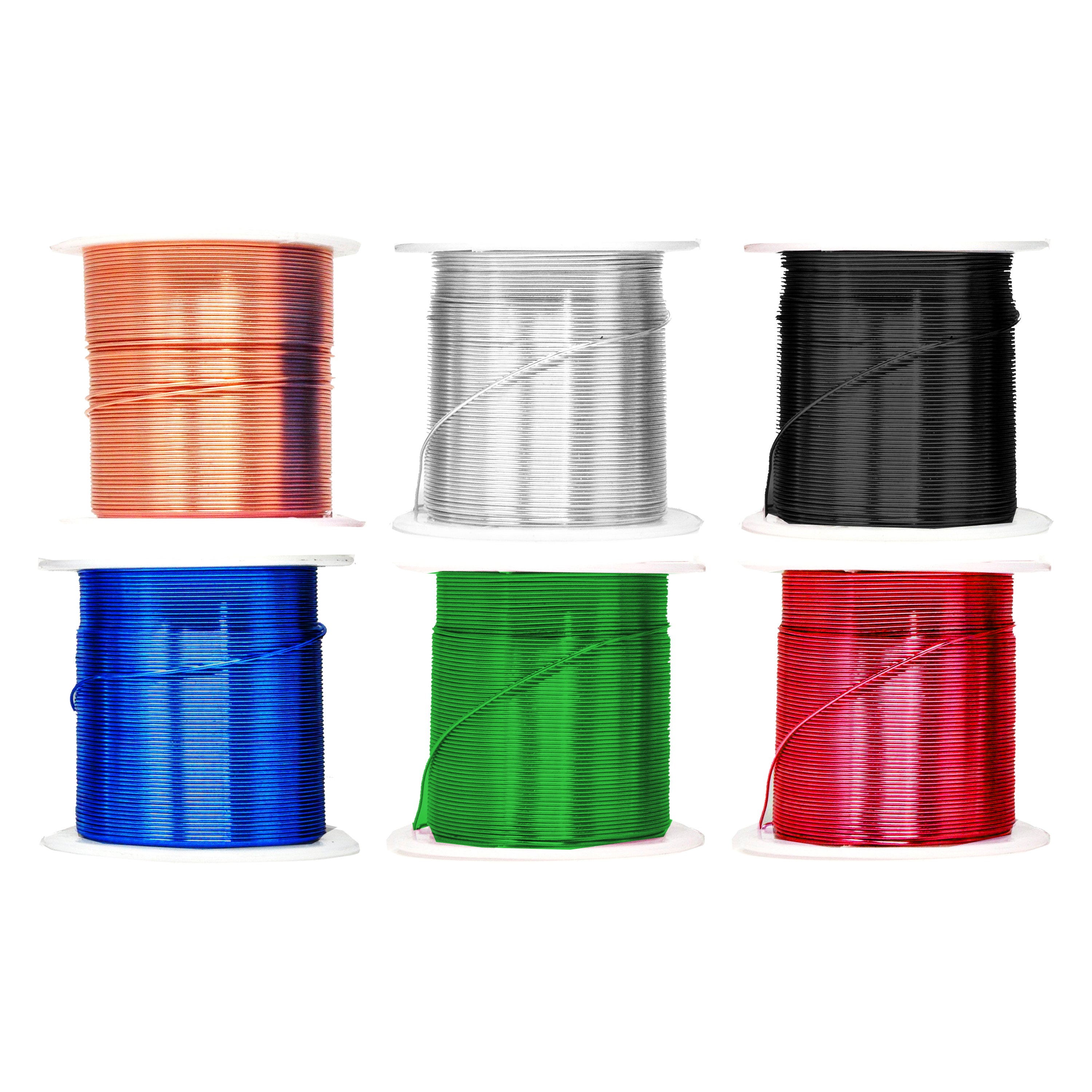 Mandala Crafts Anodized Aluminum Wire for Sculpting, Armature, Jewelry Making, Gem Metal Wrap, Garden, Colored and Soft, Assorted 6 Rolls