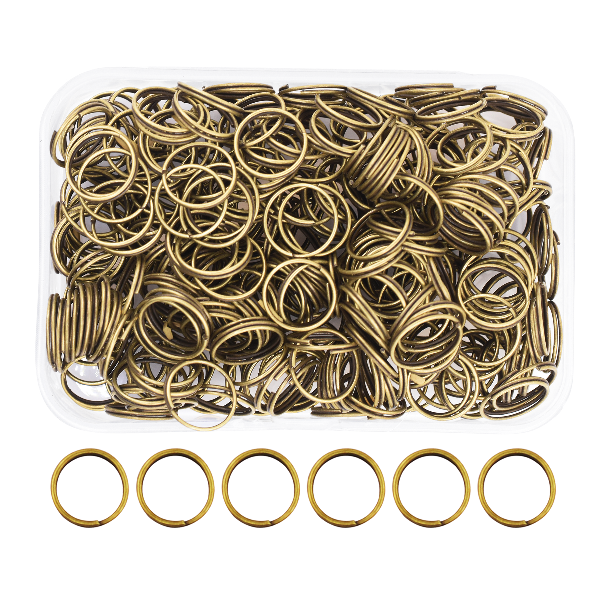 Small Key Rings for Crafts - Assorted Double Jump Rings Mini Split Rings for Jewelry Making - Double Split Rings Assorted Small Keychain Rings Set