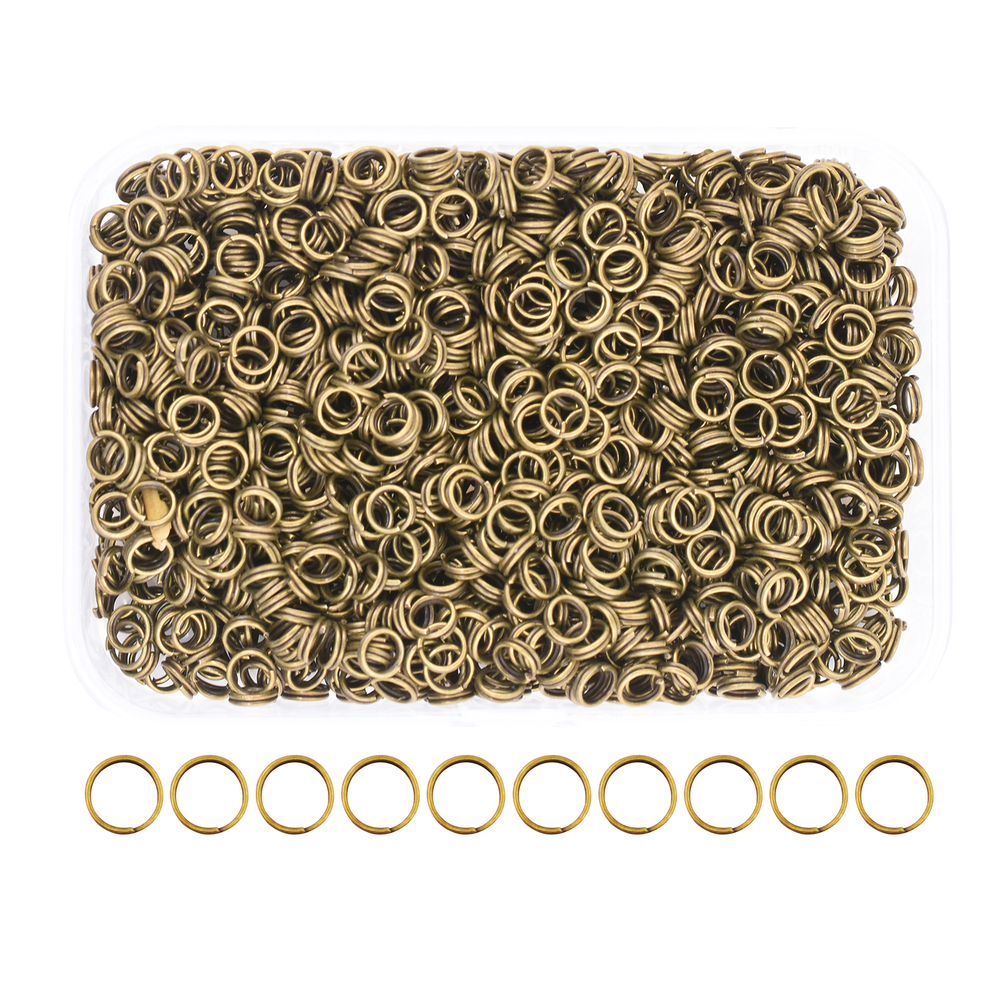 Small Key Rings for Crafts - Assorted Double Jump Rings Mini Split Rings for Jewelry Making - Double Split Rings Assorted Small Keychain Rings Set