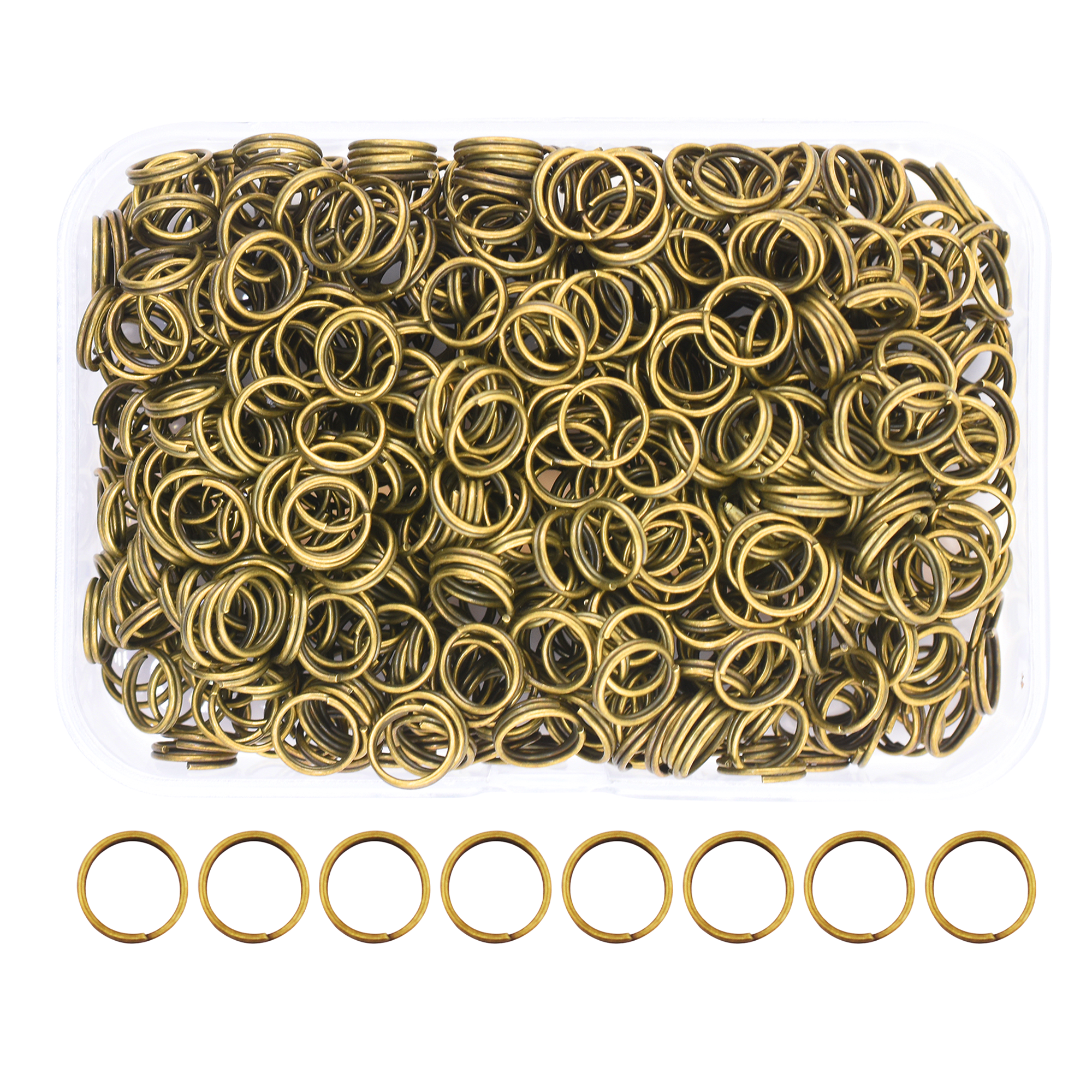 Small Key Rings for Crafts - Assorted Double Jump Rings Mini Split Rings for Jewelry Making - Double Split Rings Assorted Small Keychain Rings Set