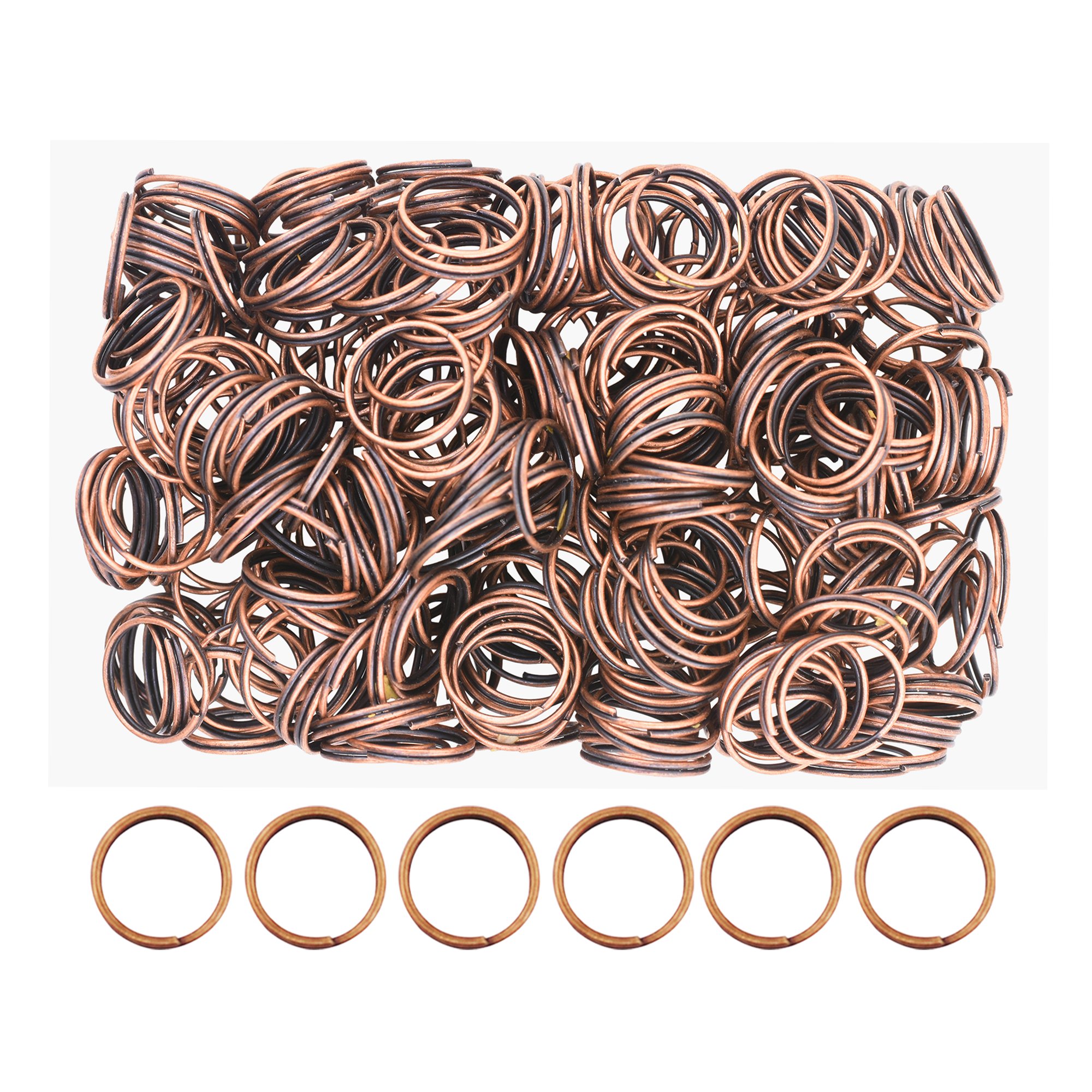 Small Key Rings for Crafts - Assorted Double Jump Rings Mini Split Rings for Jewelry Making - Double Split Rings Assorted Small Keychain Rings Set