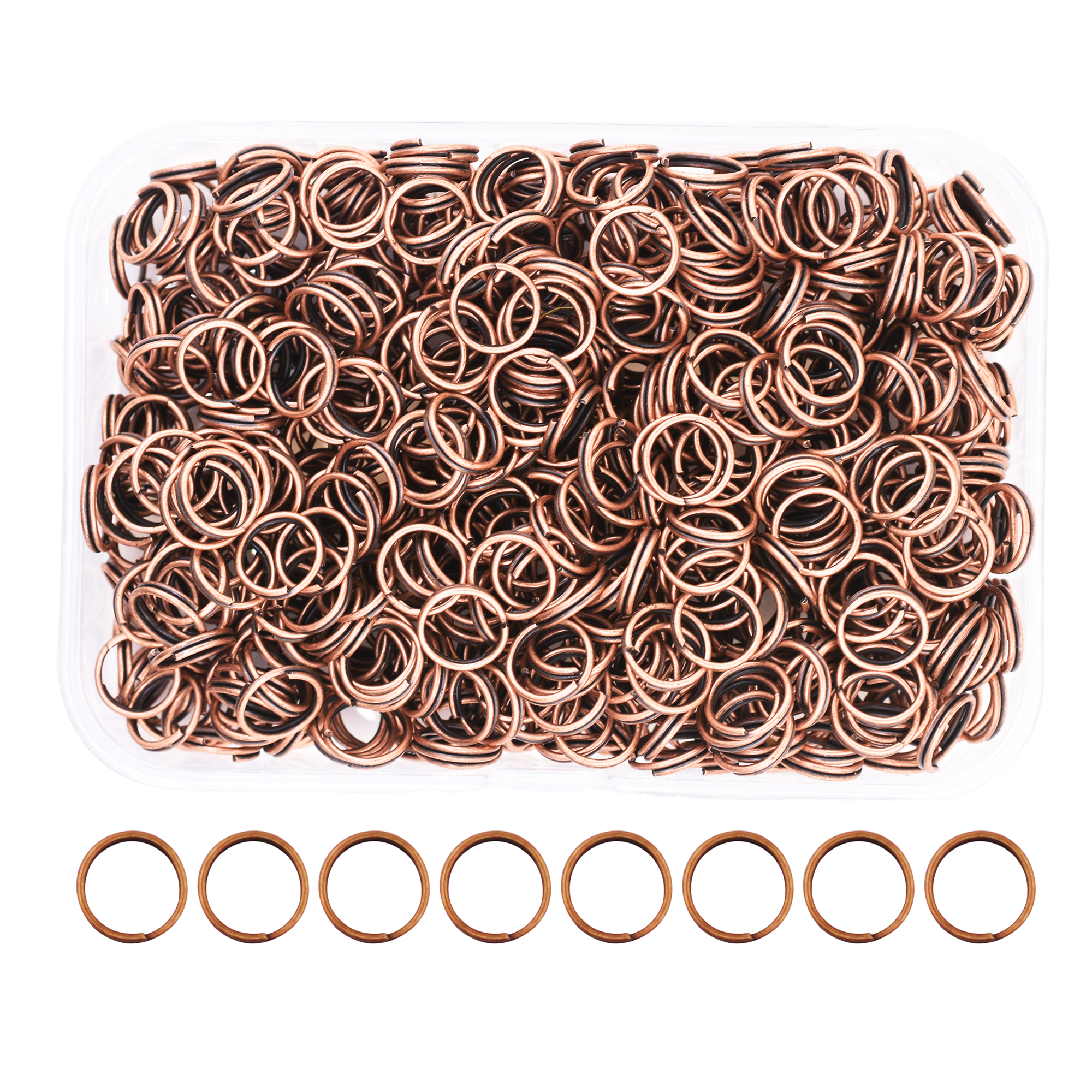 Small Key Rings for Crafts - Assorted Double Jump Rings Mini Split Rings for Jewelry Making - Double Split Rings Assorted Small Keychain Rings Set