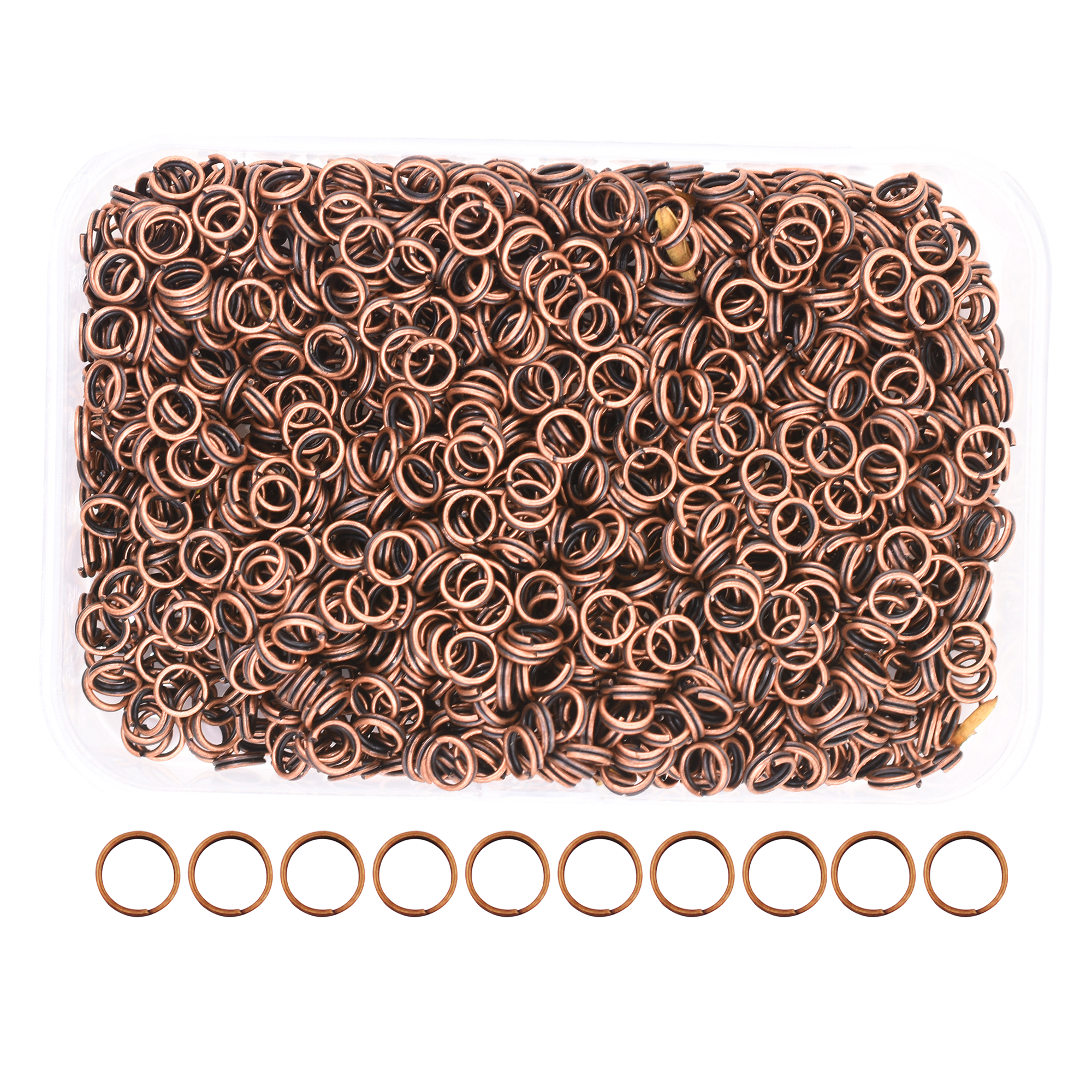 Small Key Rings for Crafts - Assorted Double Jump Rings Mini Split Rings for Jewelry Making - Double Split Rings Assorted Small Keychain Rings Set