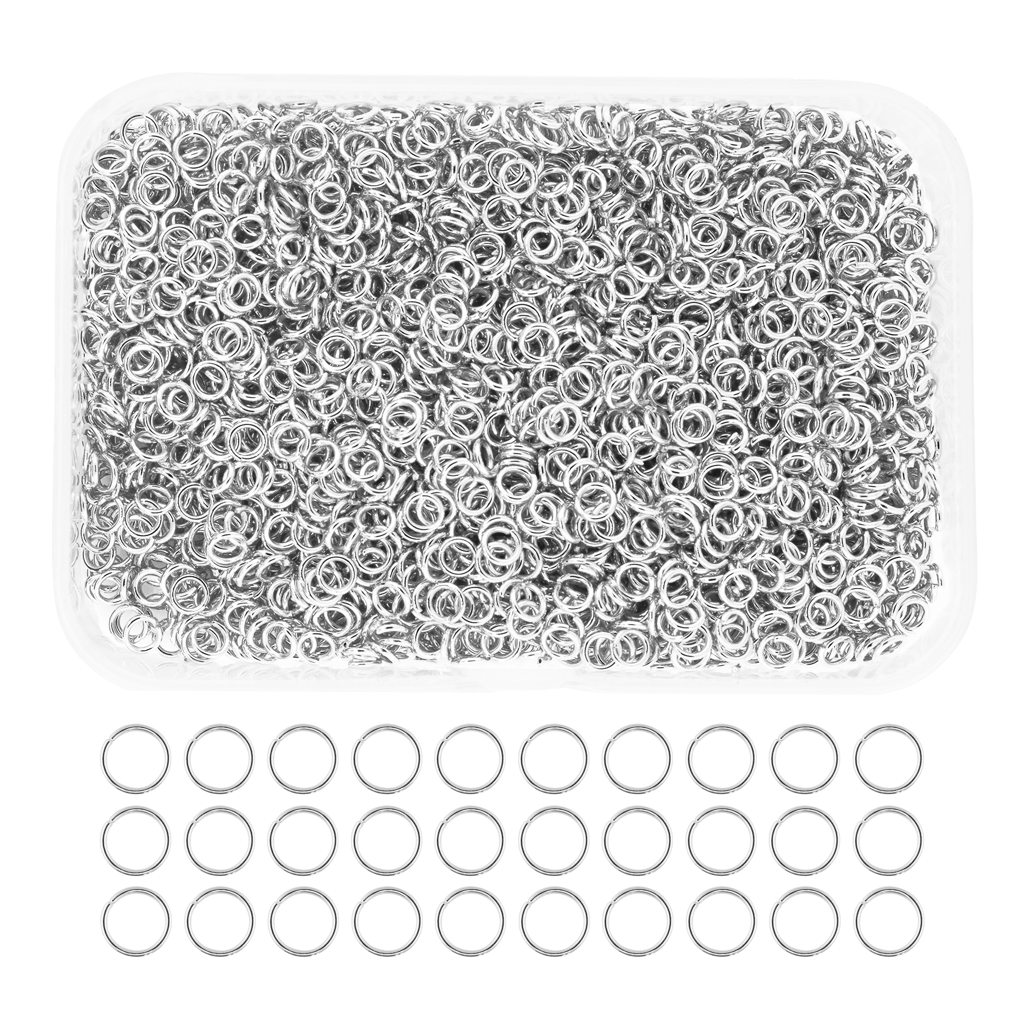 Mandala Crafts Small Jump Rings for Jewelry Making Metal Jump Rings for Crafts Jump Ring Jewelry O Rings Jump Ring Kit 1200 PCs 4mm 5mm 6mm 7mm 8mm 10mm Jump Rings 1200 PCs