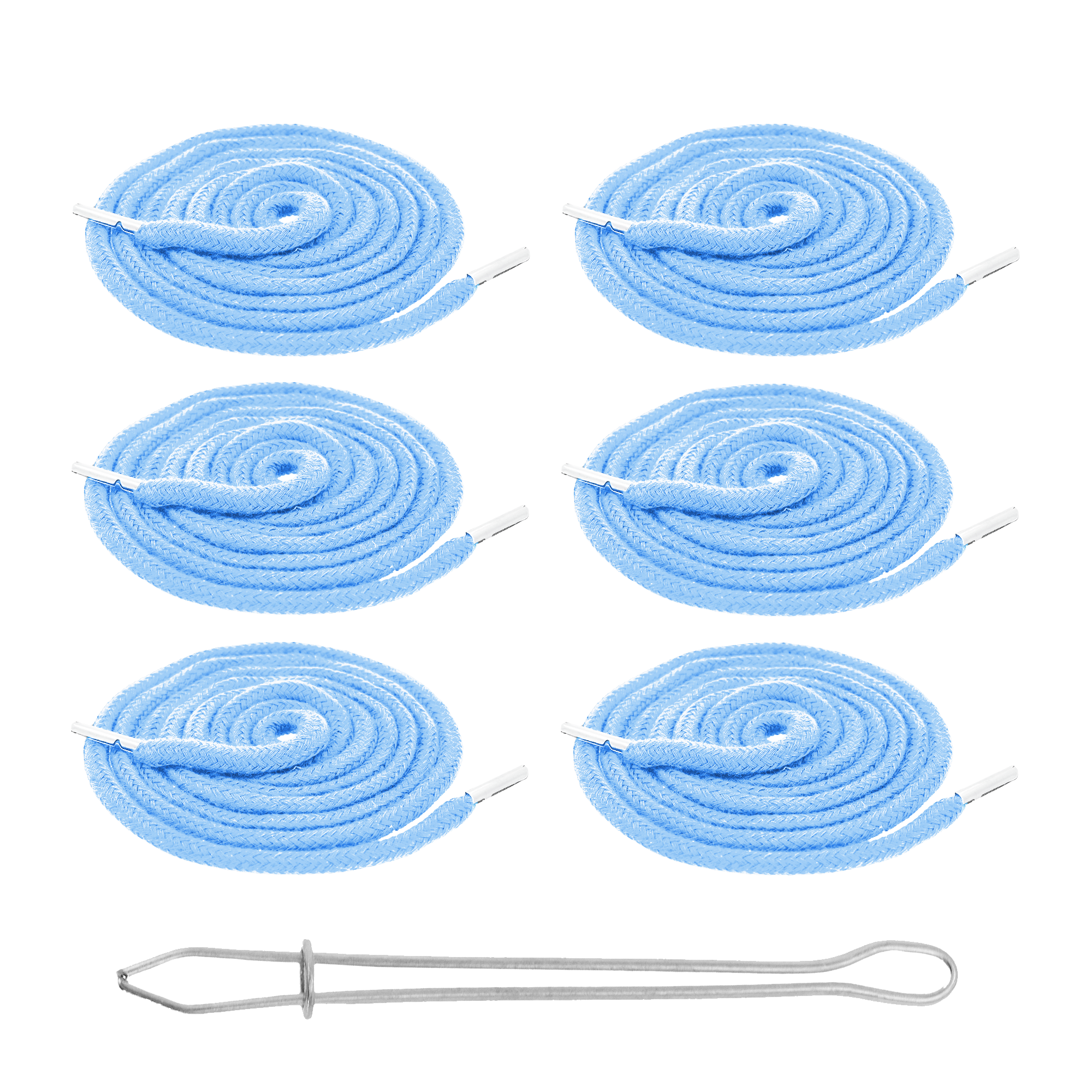 Drawstring Cord Drawstring Replacement, 6 PCs 55 Inch Drawcord Replacement Drawstring Threader, Draw Cord Hoodie String Replacement