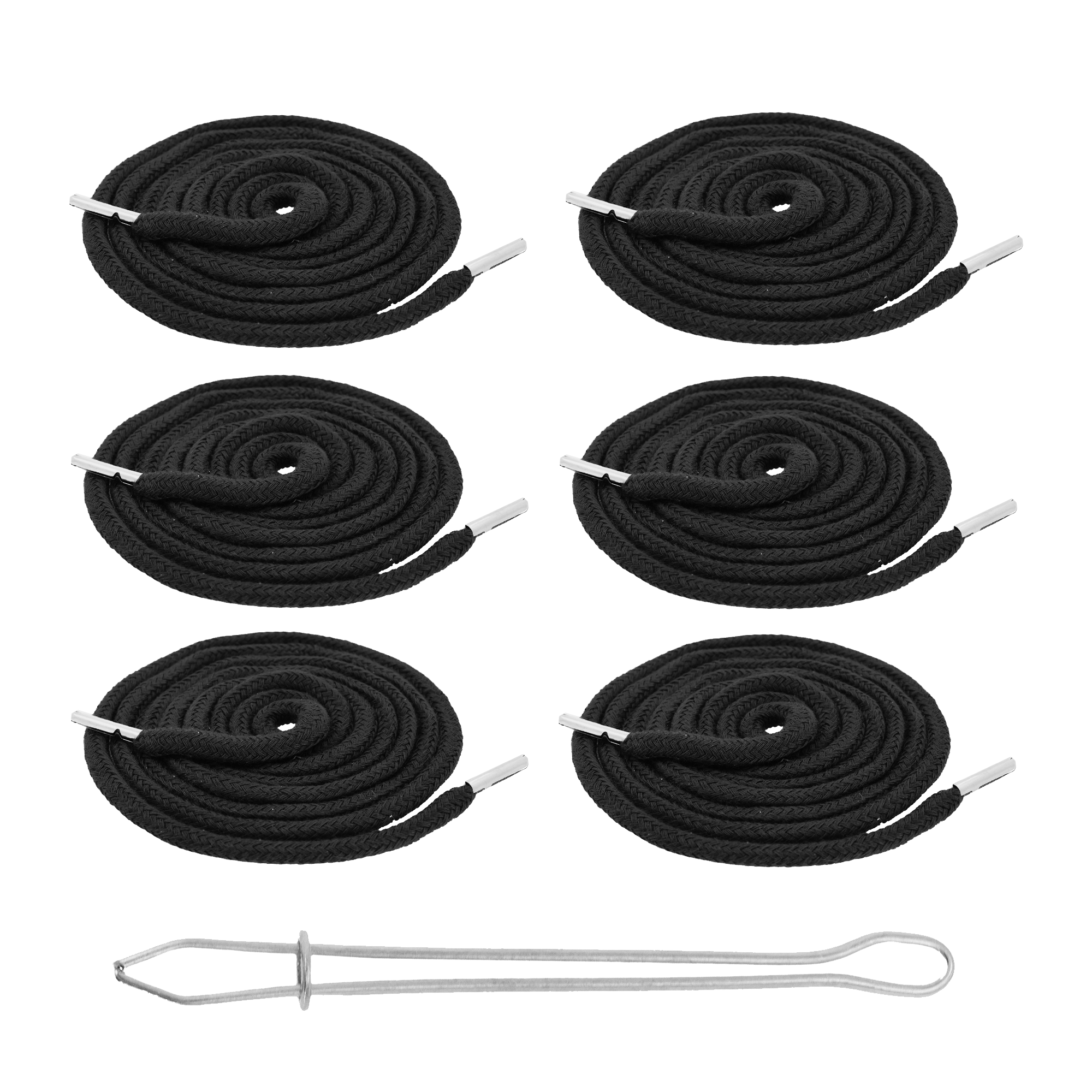 Drawstring Cord Drawstring Replacement, 6 PCs 55 Inch Drawcord Replacement Drawstring Threader, Draw Cord Hoodie String Replacement