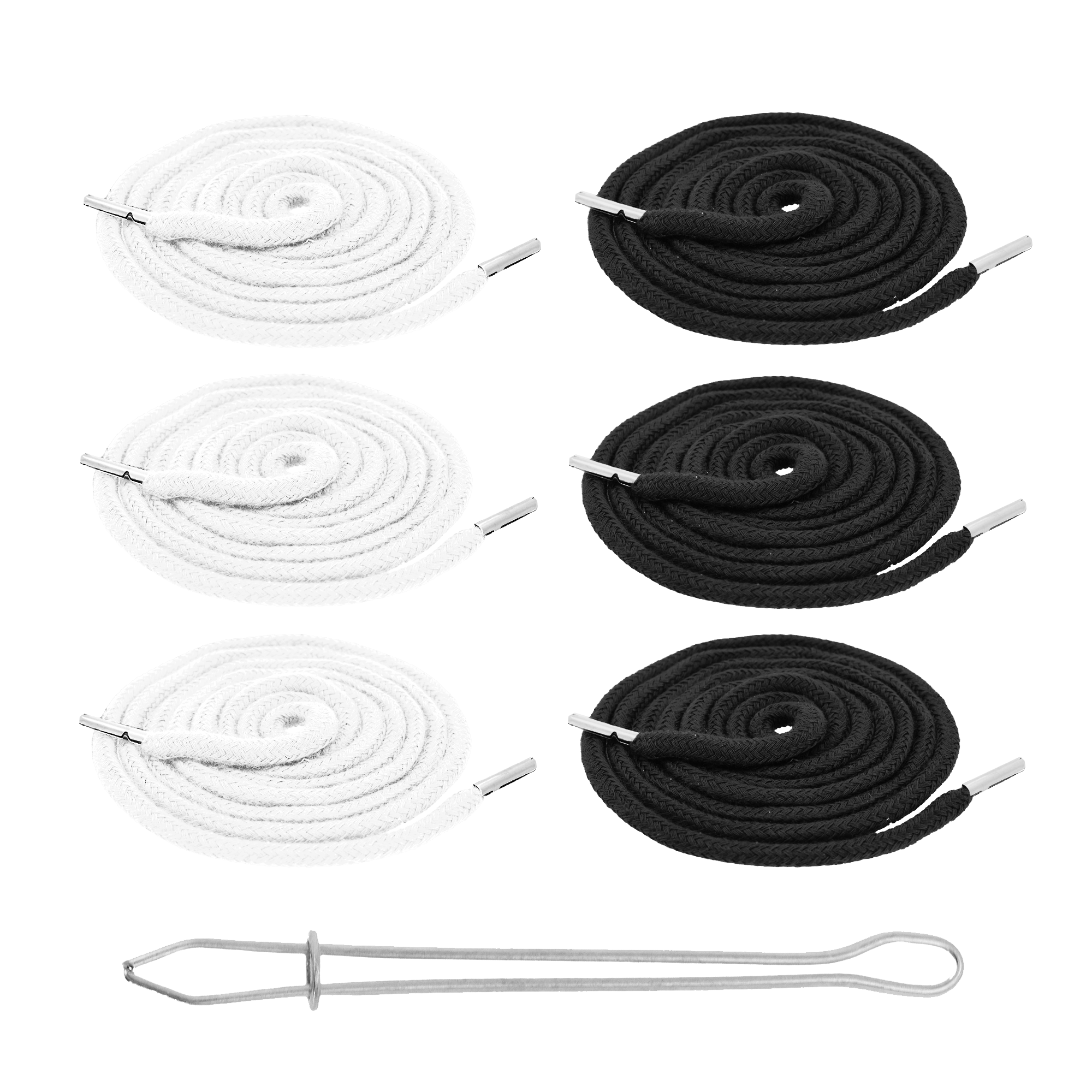 Drawstring Cord Drawstring Replacement, 6 PCs 55 Inch Drawcord Replacement Drawstring Threader, Draw Cord Hoodie String Replacement