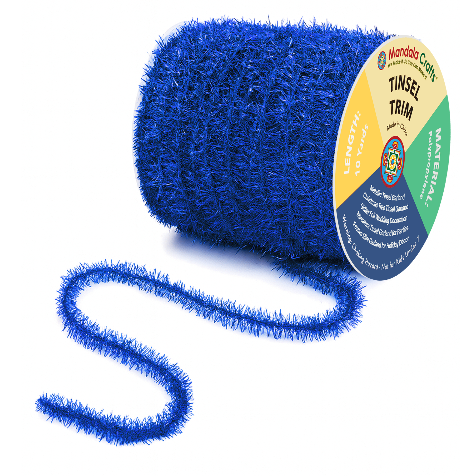 Tinsel Garland Décor Thin Tinsel Ribbon Metallic Mini Garland with Wire for Christmas Tree Decoration Wedding Birthday Party Supplies