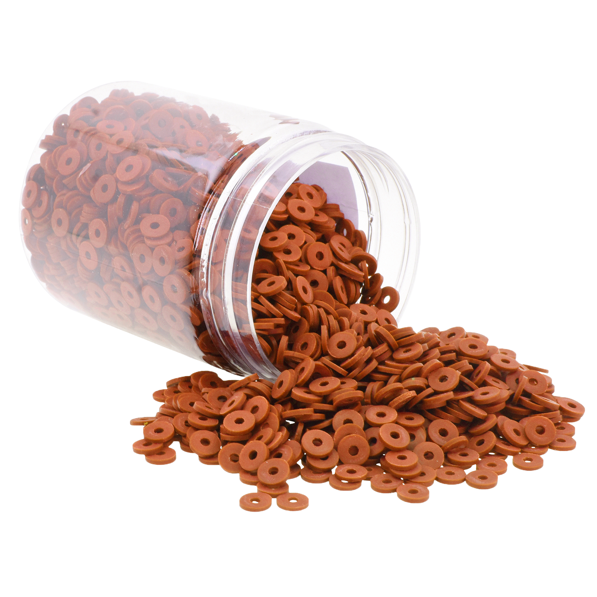 Flat Round Polymer Clay Beads for Jewelry Making Clay Heishi Beads Flat Beads - Disc Beads for Spacer Necklace Bracelet Earrings 4mm 6mm 8mm