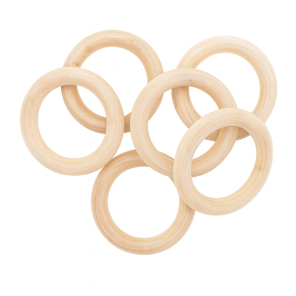 Natural Wood Rings for Crafts Macramé Wooden Rings for Crafts Natural Unfinished Wood Rings for Macrame Rings Knitting Jewelry Making