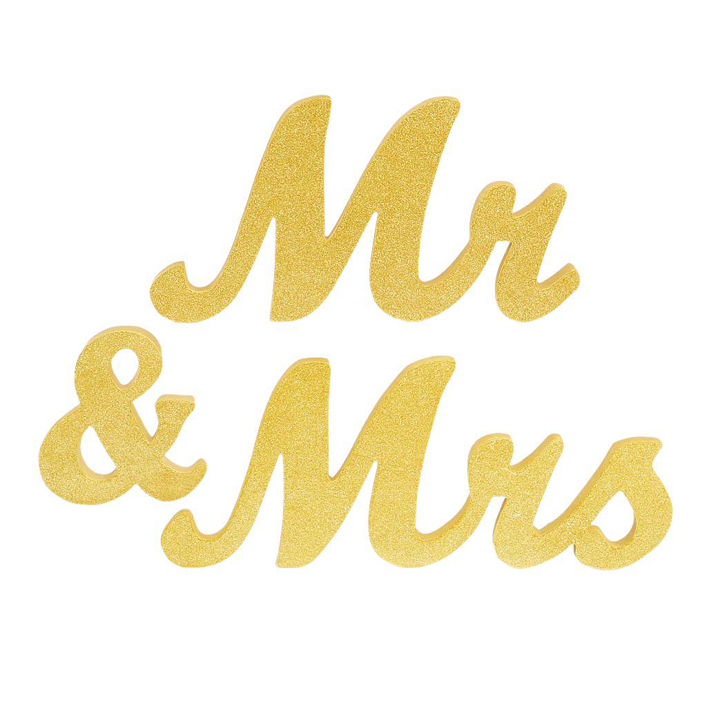 Mr. and Mrs. Sign for Wedding Party Decorations, Sweetheart Table Centerpiece, Photo Prop, Bridal Shower Gift