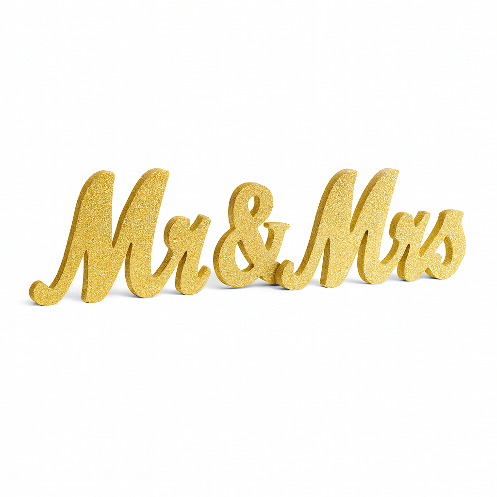 Mr. and Mrs. Sign for Wedding Party Decorations, Sweetheart Table Centerpiece, Photo Prop, Bridal Shower Gift