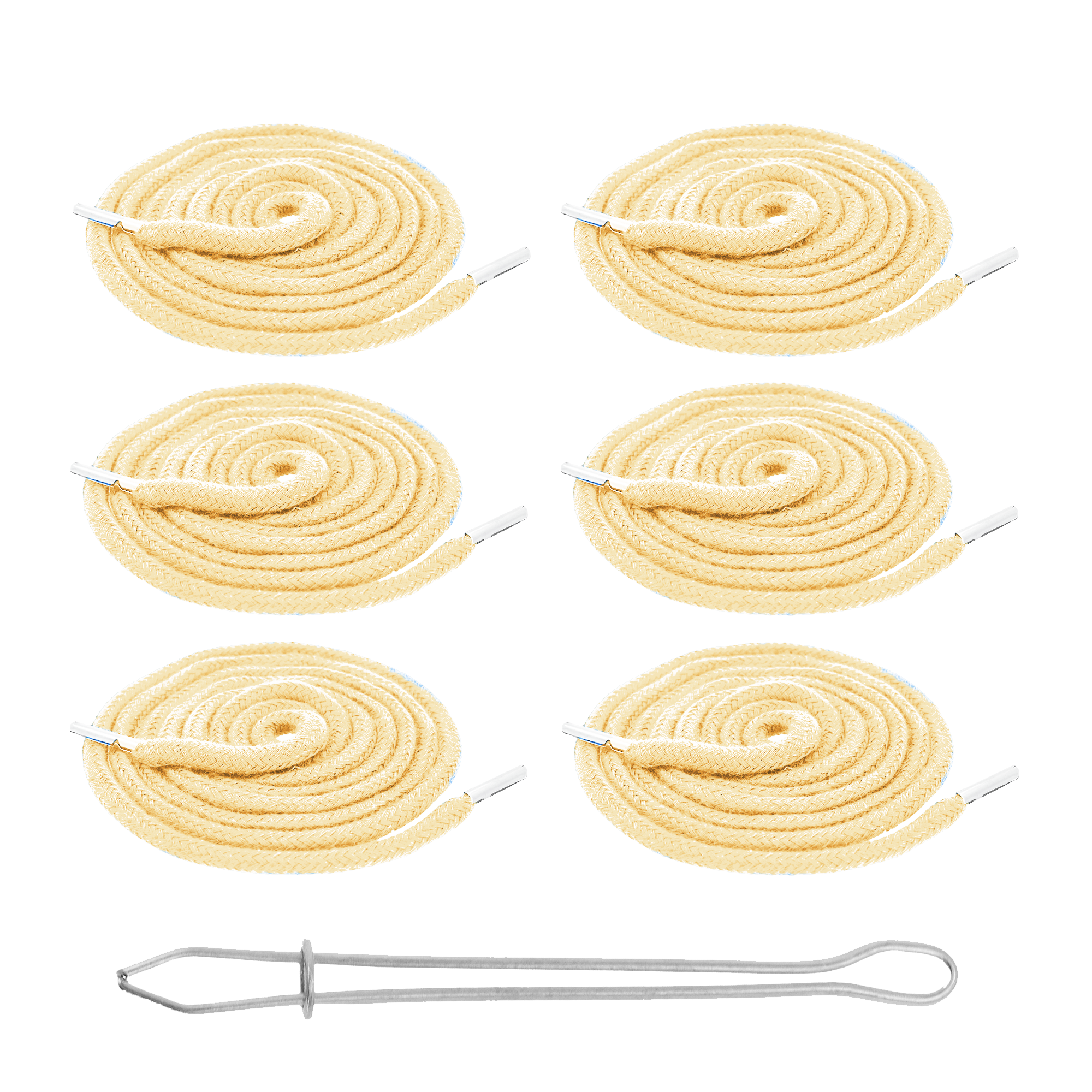 Drawstring Cord Drawstring Replacement, 6 PCs 55 Inch Drawcord Replacement Drawstring Threader, Draw Cord Hoodie String Replacement