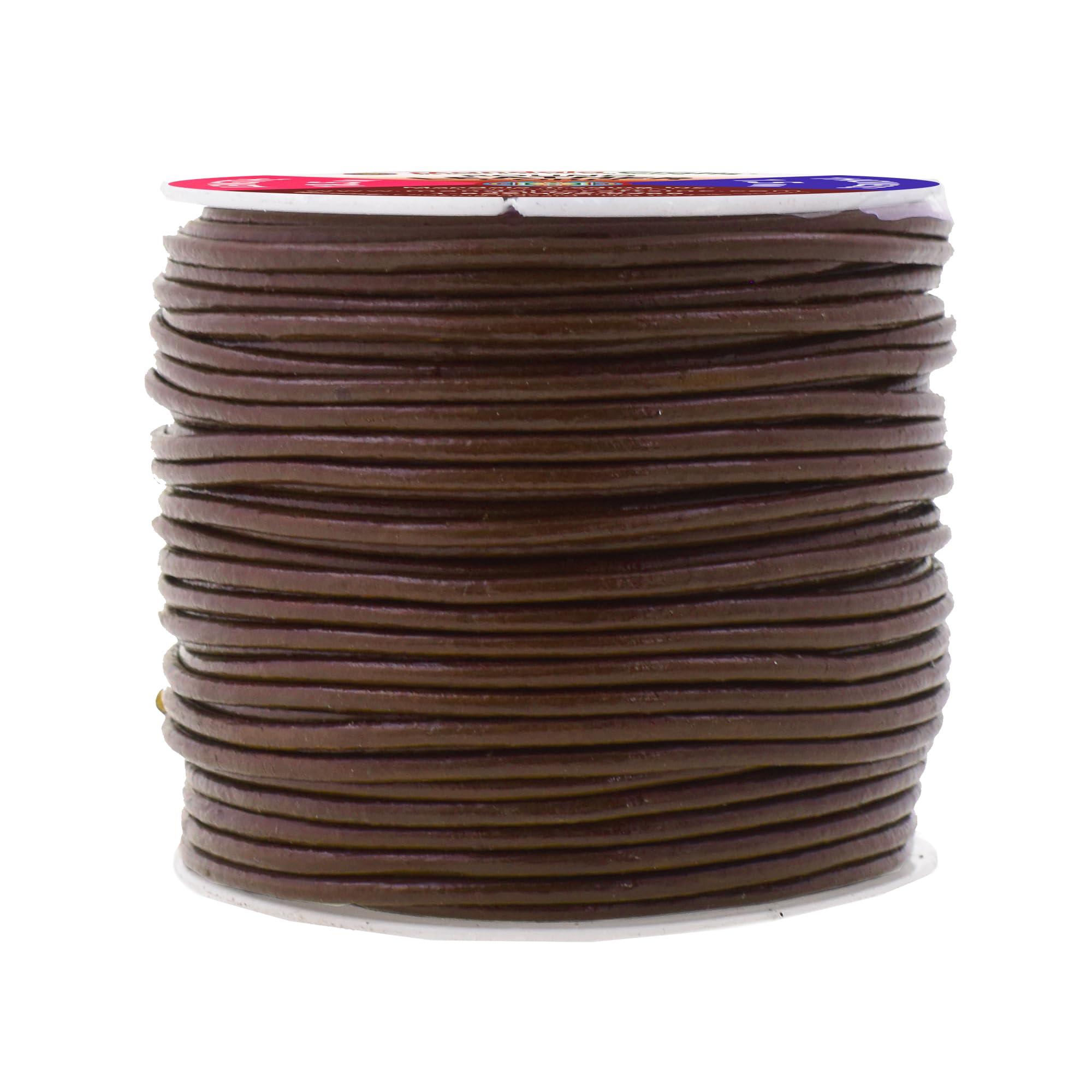 Mandala Crafts Round Cowhide Genuine Leather String Cord, Natural Rawhide Rope for Jewelry Making, Kumihimo Braiding, Shoelaces