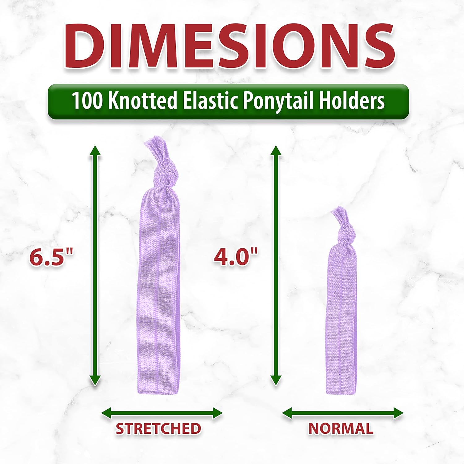 Mandala Crafts Elastic Ribbon Hair Ties for Women Girls - 100 Knotted Elastic Ponytail Holders - Fold-Over Fabric Bracelet Hair Bands No Crease Hair Tie Elastics