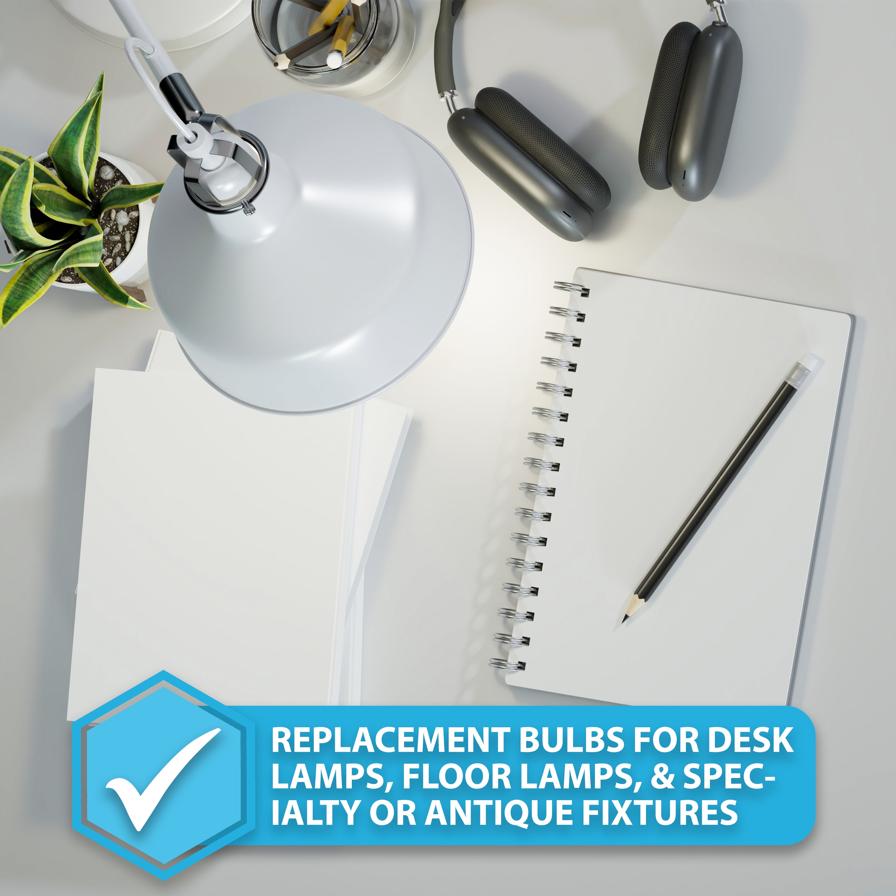 FML27 27-Watt 6500 K Compact Fluorescent Light Bulb with Quad Tubes, 4-pin, GX10q-4 Base; 2 Pack; by Mandala Crafts