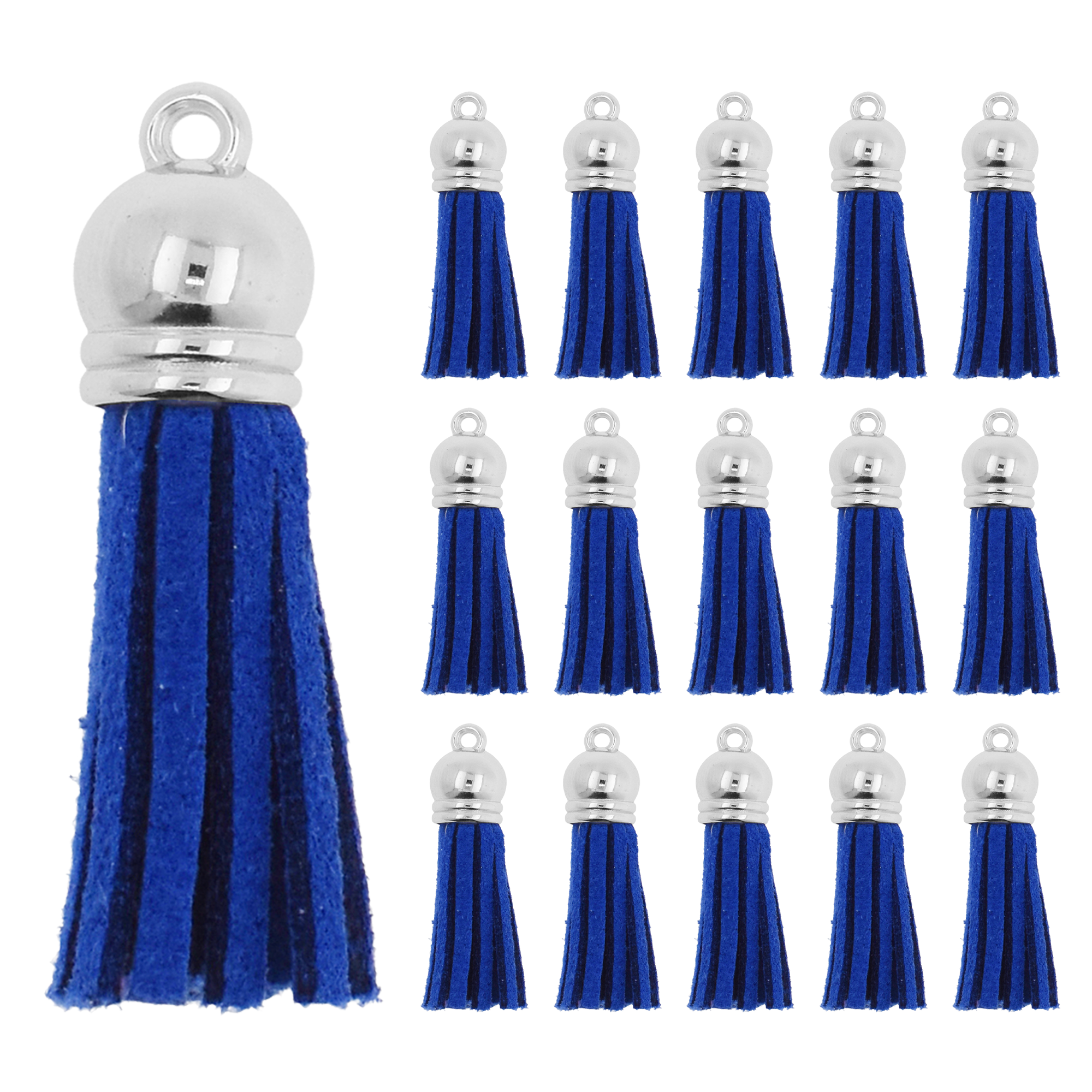 Mandala Crafts Faux Leather Suede Tassel with Loop for Keychains, Jewelry Making, Bookmarks, Books, Gifts, Pillows