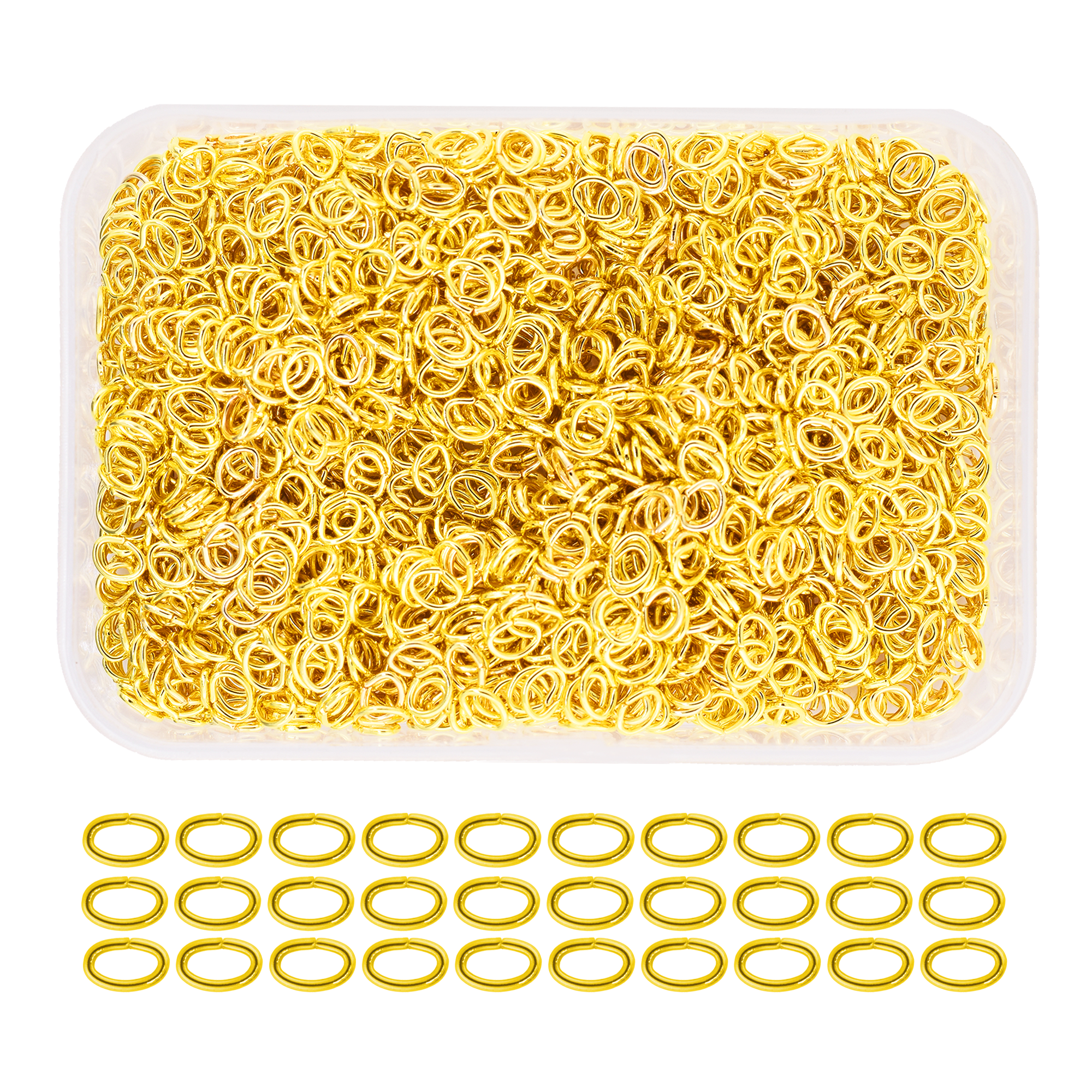 Oval Jump Rings Jewelry Findings Metal O Rings for Jewelry Making Supplies - Small Open Jump Rings Kit for Necklace Earring
