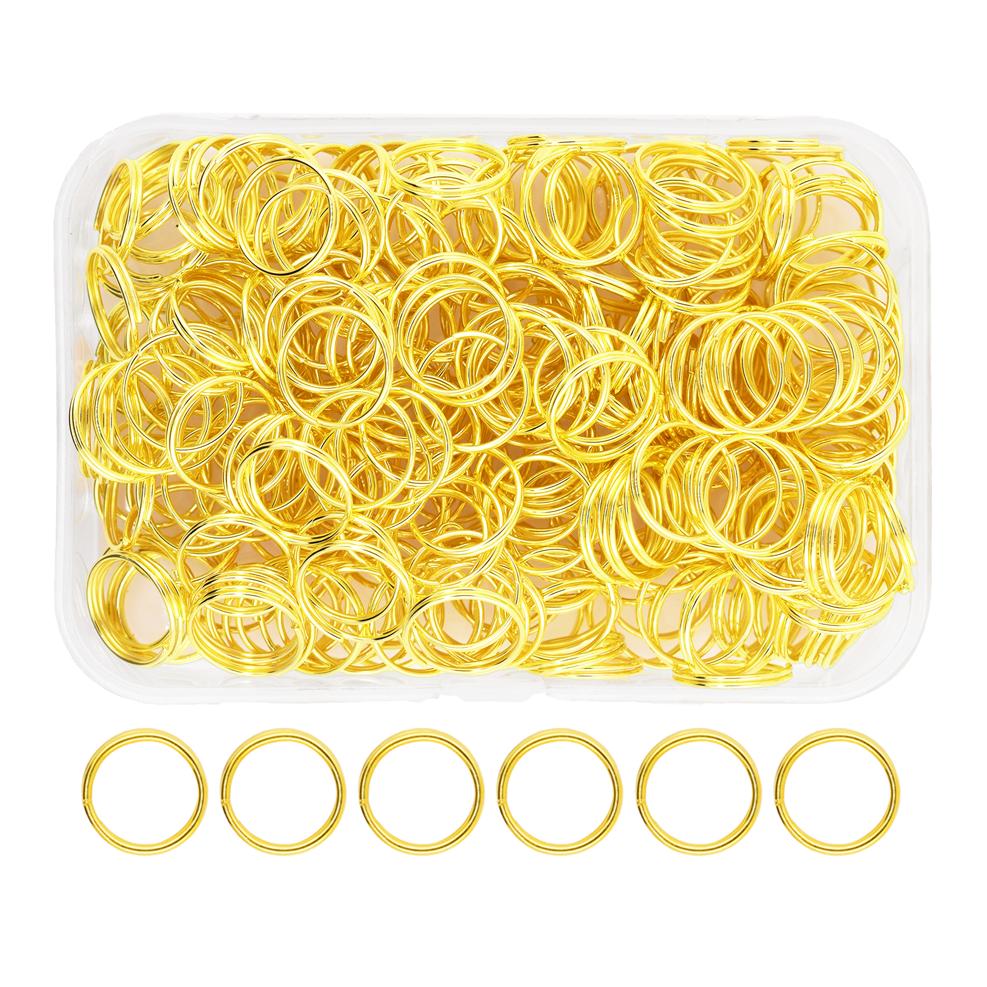 Small Key Rings for Crafts - Assorted Double Jump Rings Mini Split Rings for Jewelry Making - Double Split Rings Assorted Small Keychain Rings Set