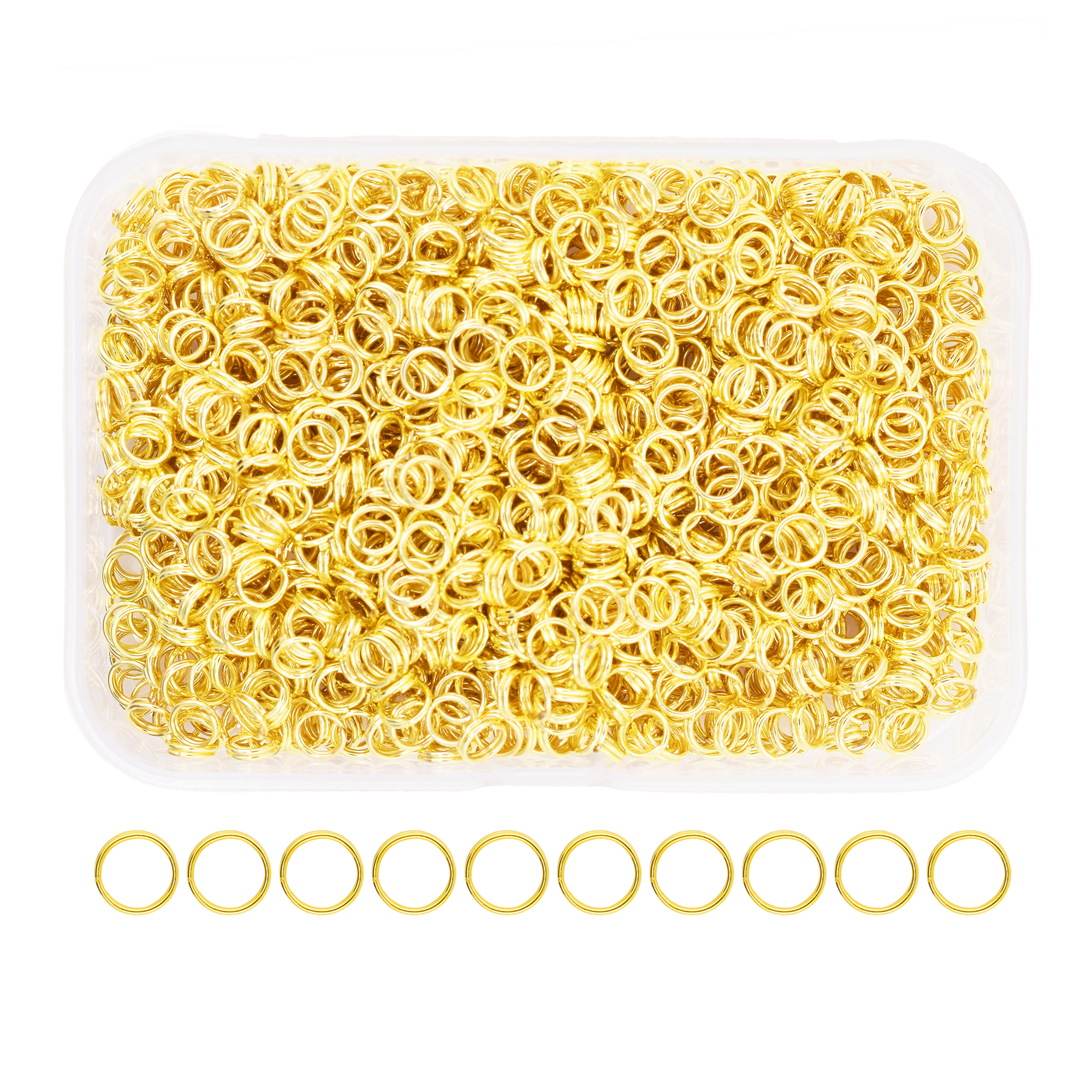 Small Key Rings for Crafts - Assorted Double Jump Rings Mini Split Rings for Jewelry Making - Double Split Rings Assorted Small Keychain Rings Set