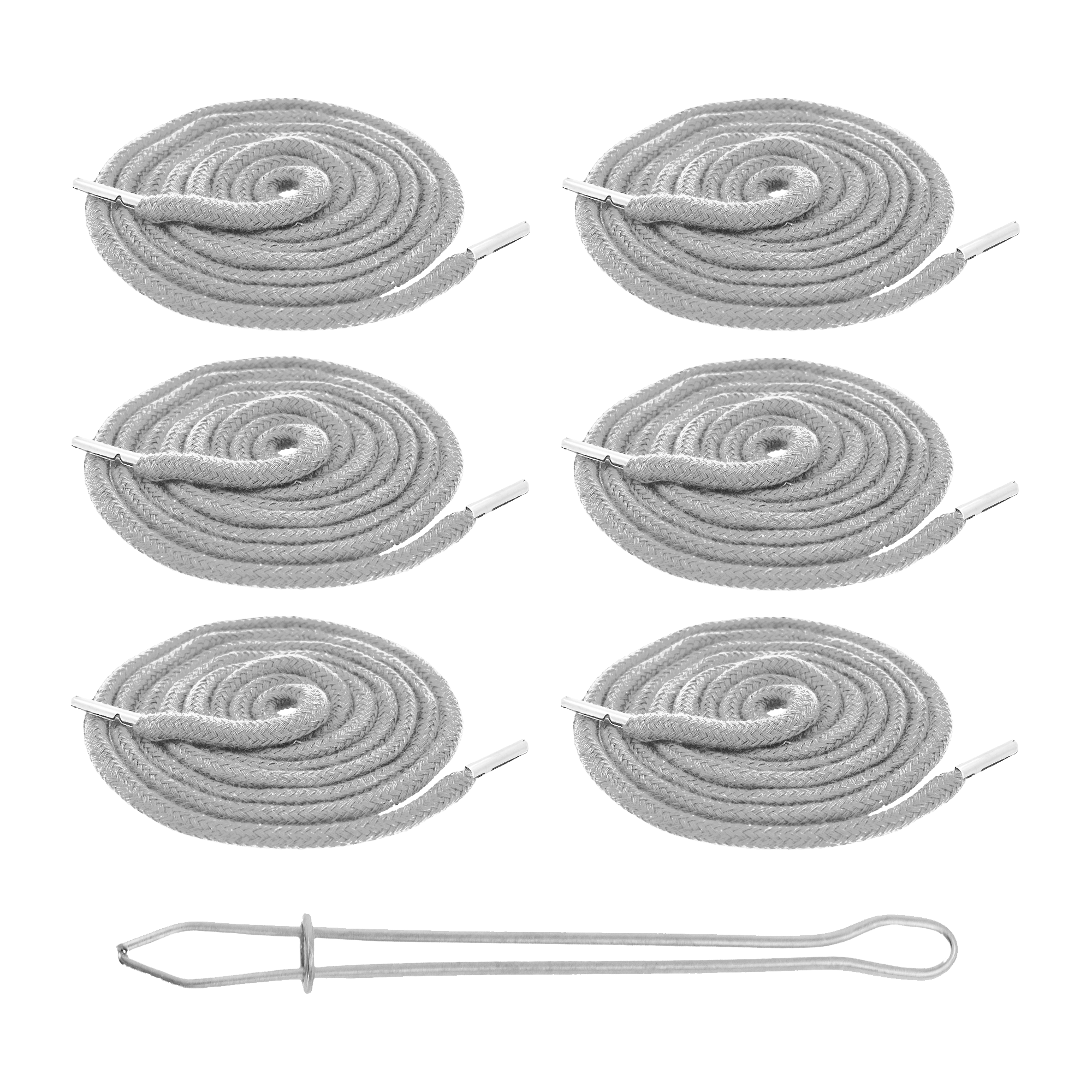 Drawstring Cord Drawstring Replacement, 6 PCs 55 Inch Drawcord Replacement Drawstring Threader, Draw Cord Hoodie String Replacement