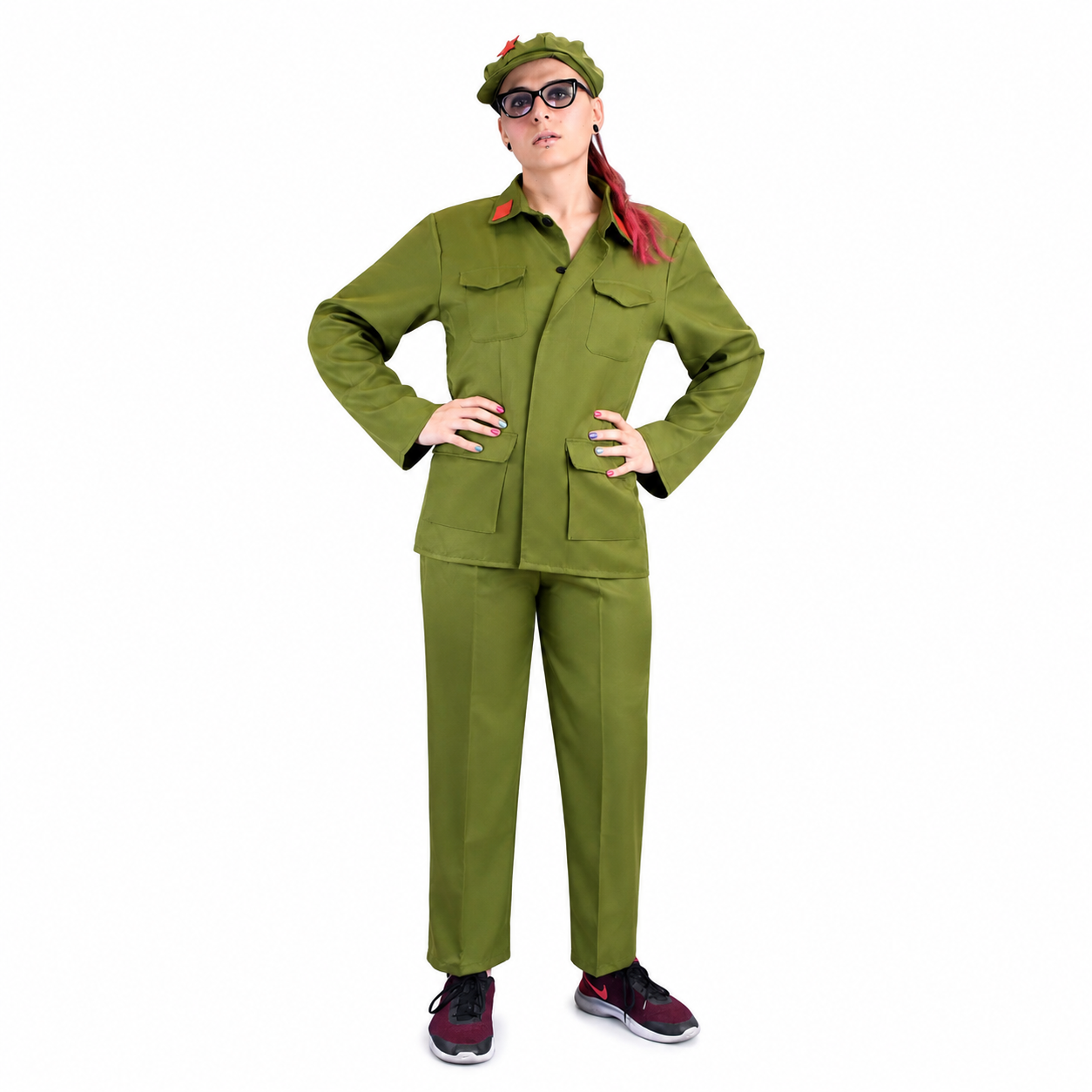 Mandala Crafts Green XL Military Style Mao Uniform Adult Halloween Costume