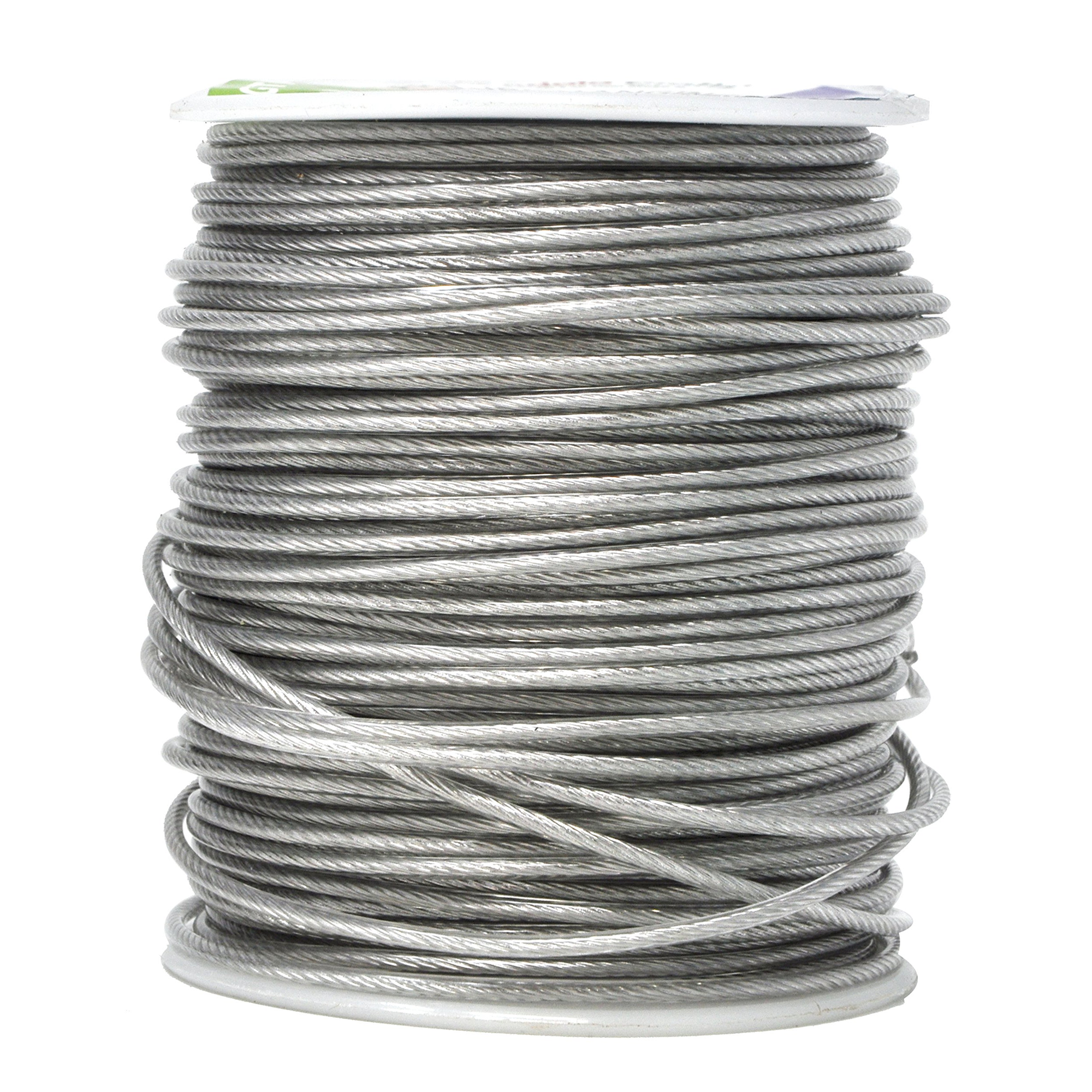 Mandala Crafts Heavy Duty Picture Hanging Wire from Coated Stainless Steel for Pictures, Mirrors, Frames, Art;