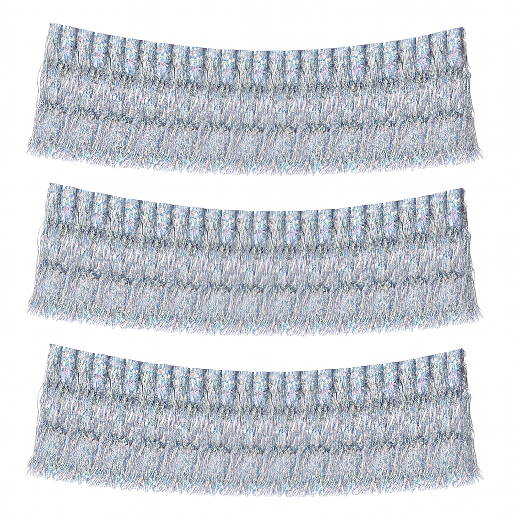 Mandala Crafts Foil Tinsel Fringe Garland Metallic Fringe Banner - 20FT Tinsel Strands Icicles for Christmas Tree Xmas