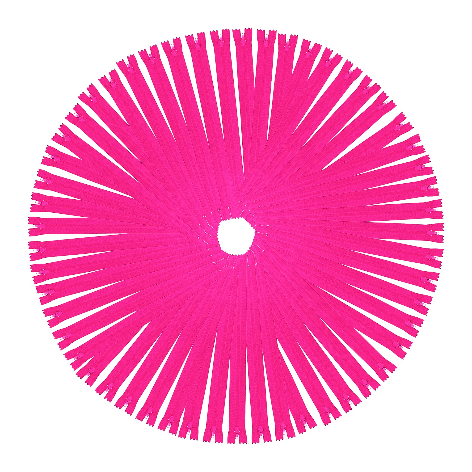 Mandala Crafts Hot Pink Nylon Zippers for Sewing Zipper in Bulk - Hot Pink Zippers Sewing Supplies - Hot Pink Sewing Zippers for Tailor Zipper Replacement