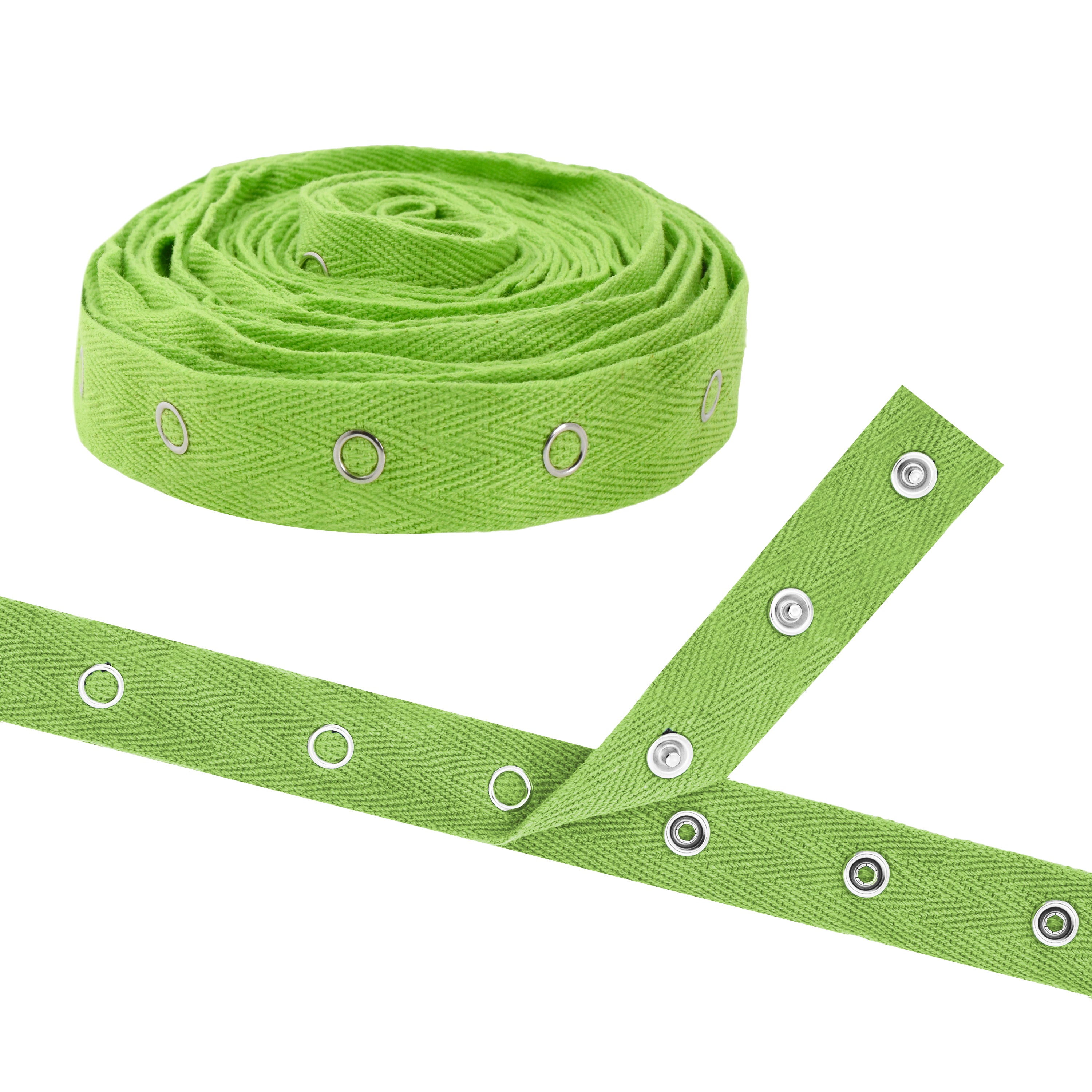 Mandala Crafts Metal Snap Tape for Sewing by Yard - Cotton Snap Button Trim Baby Snaps for Sewing - Fastener Button Strips Snap Tape for Baby Clothes 3 Yards Snap Tape
