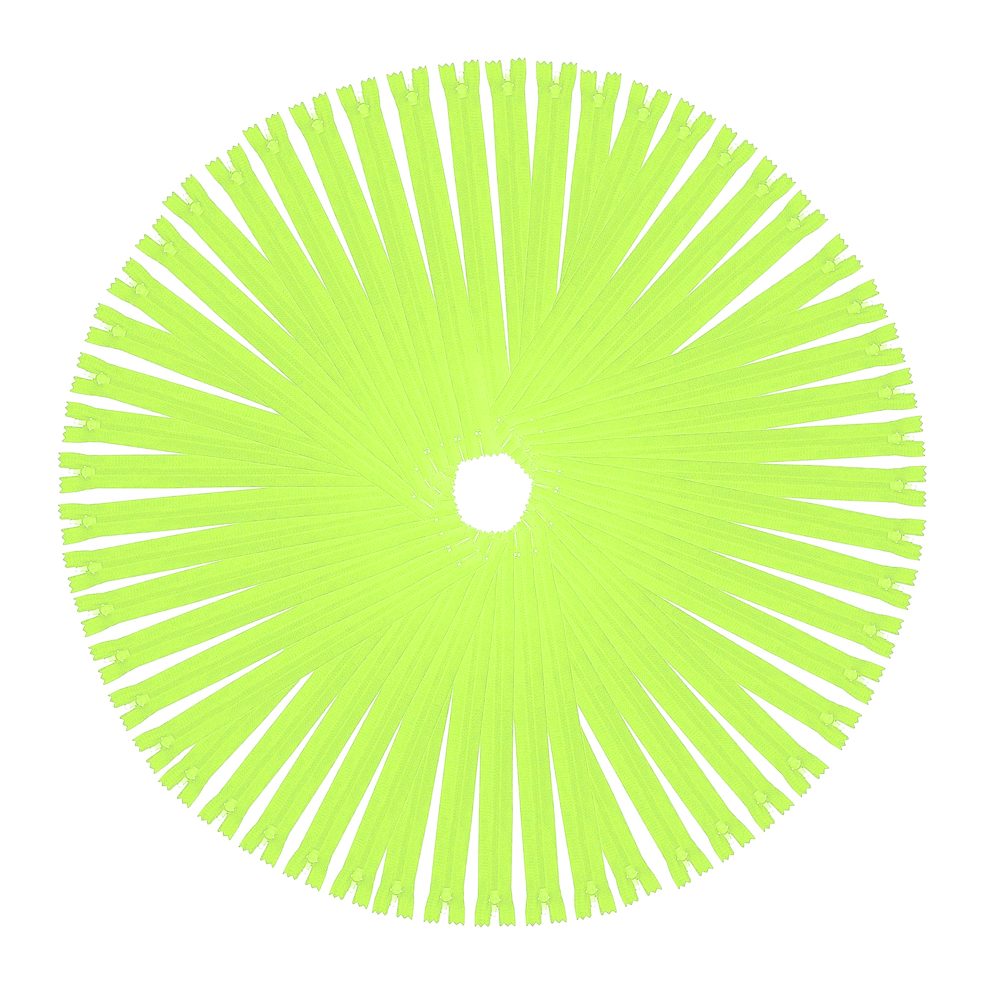 Mandala Crafts Lime Green Nylon Zippers for Sewing Lime Green Zipper in Bulk - Lime Green Sewing Zippers for Tailor Zipper Replacement