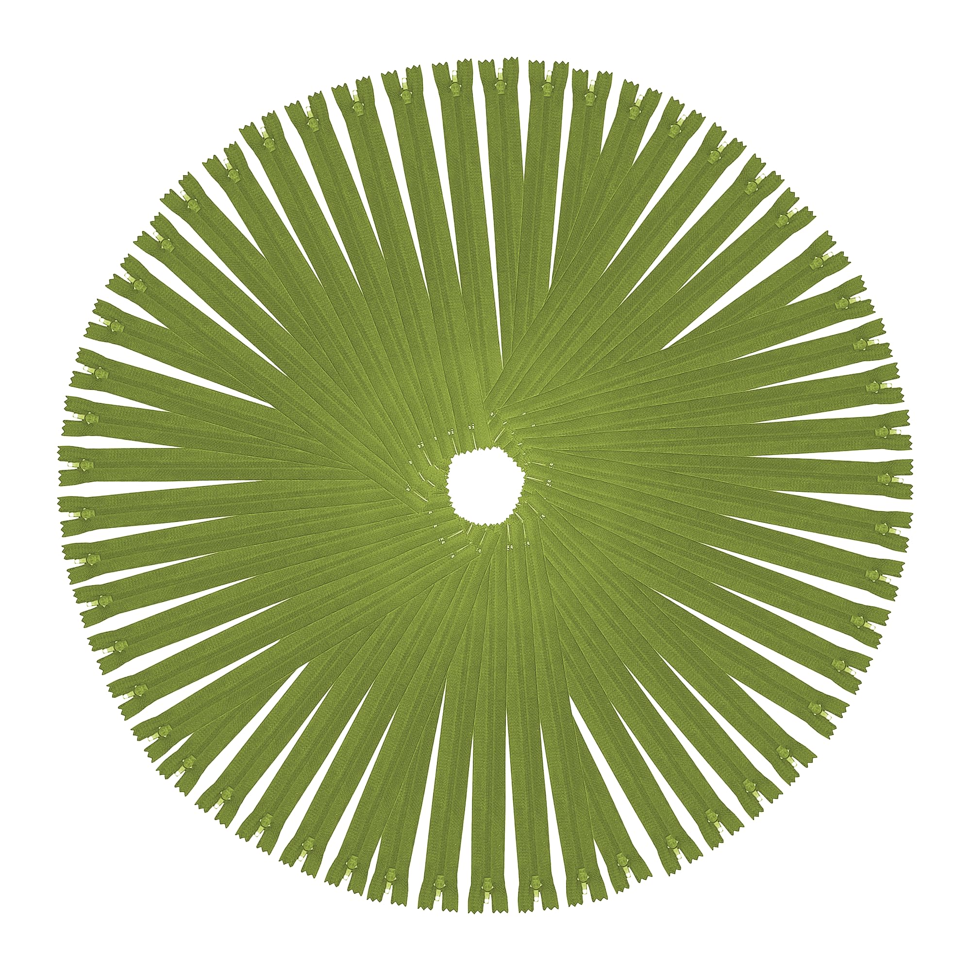 Mandala Crafts Olive Green Nylon Zippers for Sewing Zipper in Bulk - Olive Green Zippers Sewing Supplies - Olive Green Sewing Zippers for Tailor Zipper Replacement