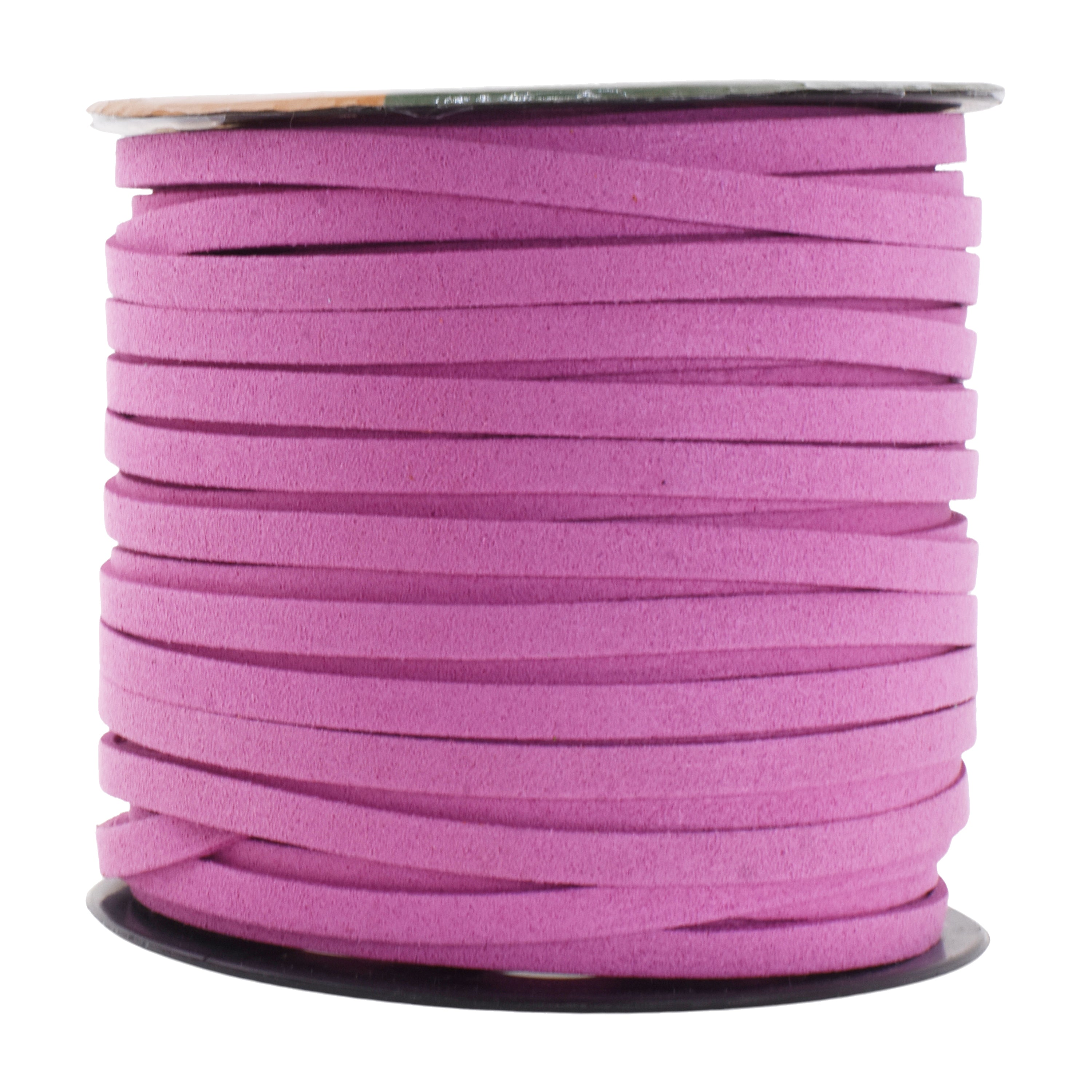 Mandala Crafts Faux Suede Cord - Flat Vegan Leather Cord for Jewelry Making Beading - Micro Fiber Leather String Cord Leather Lace for Leather Lacing Necklace Bracelet 5MM 50 Yards